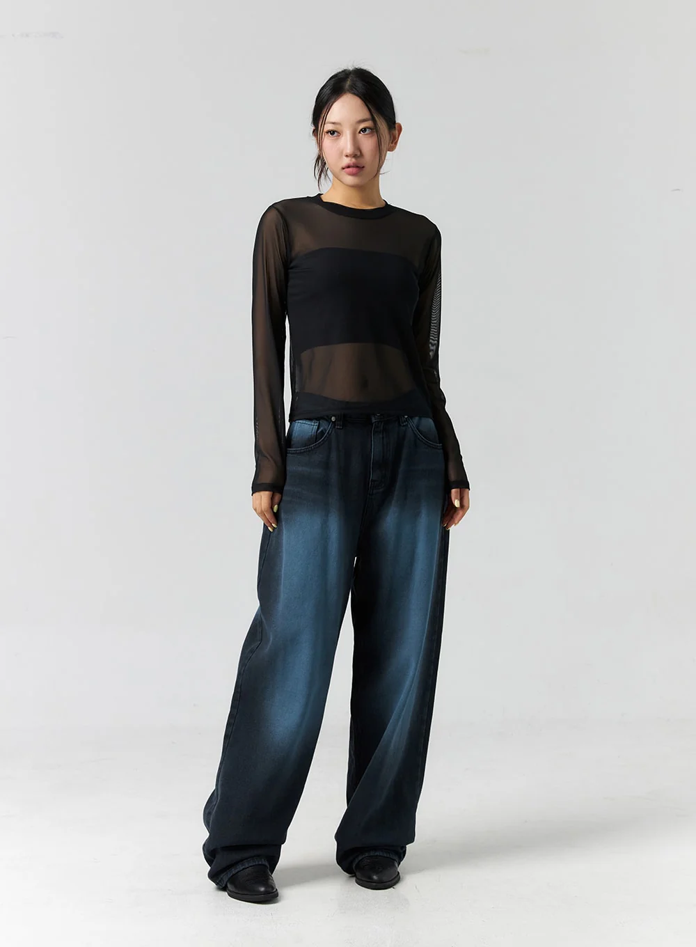 Sheer Long Sleeve Top CS302 - Image 11
