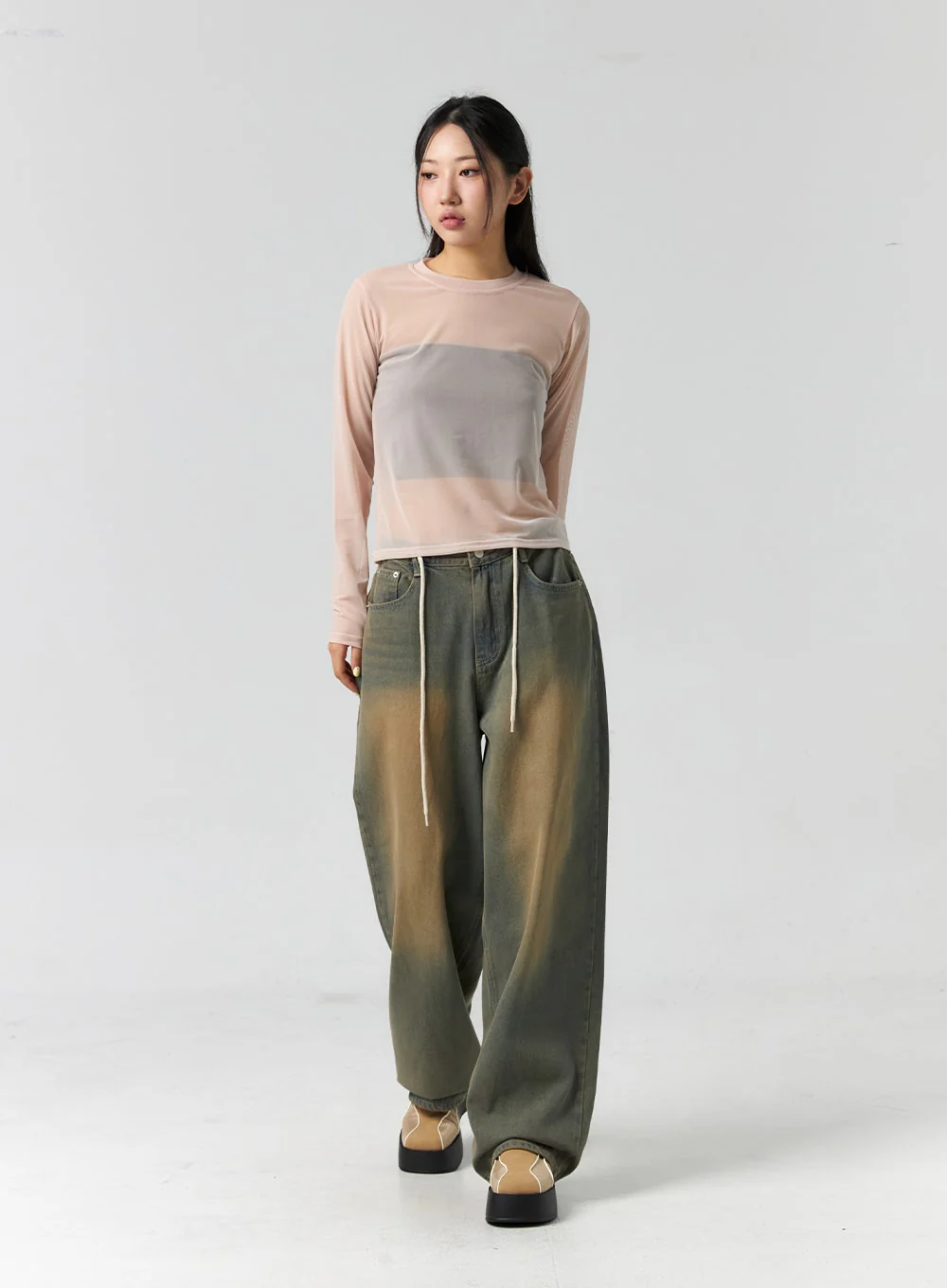 Sheer Long Sleeve Top CS302 - Image 6