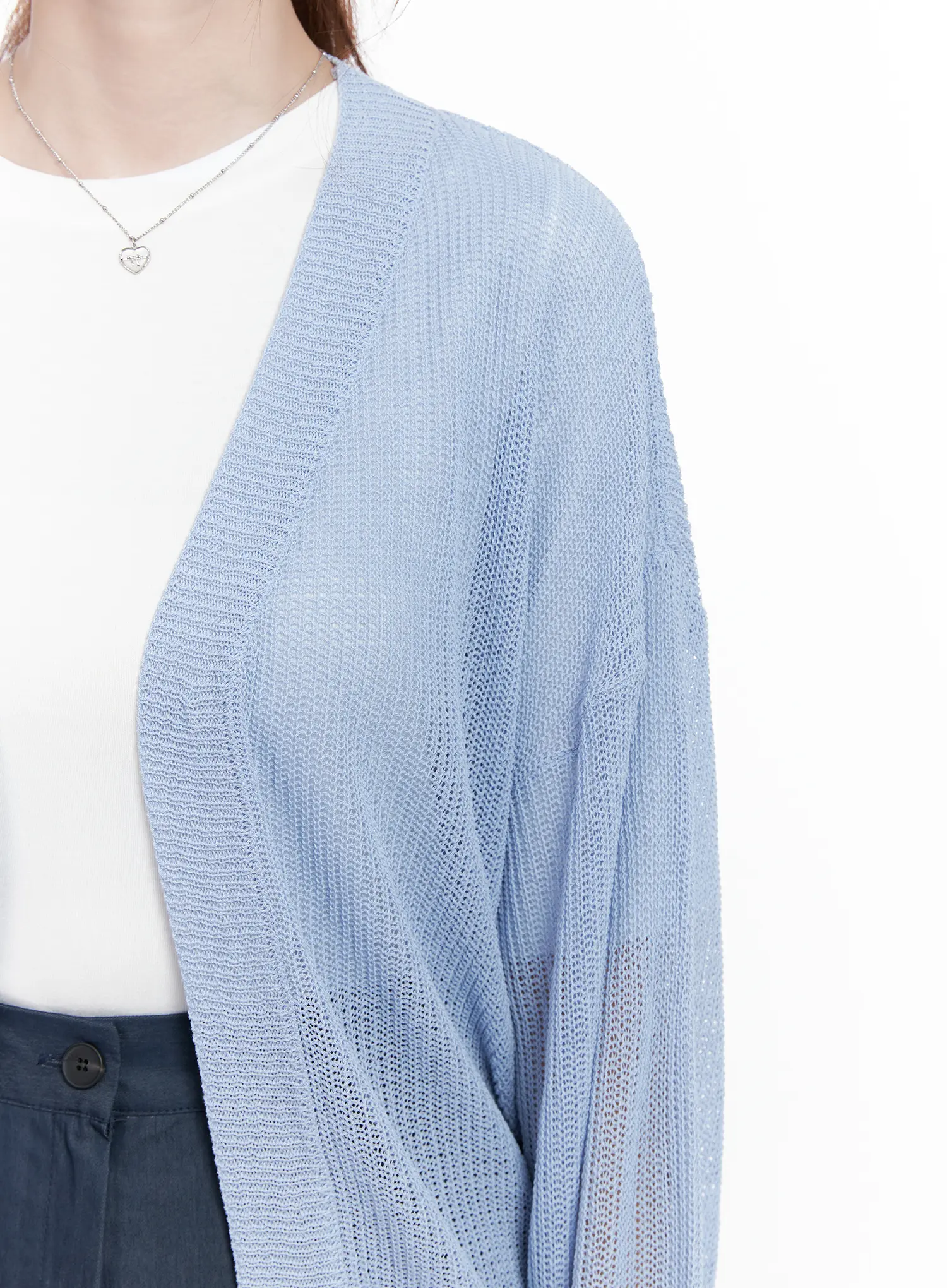 Sheer Loose-Fit Cardigan CG521 - Image 3