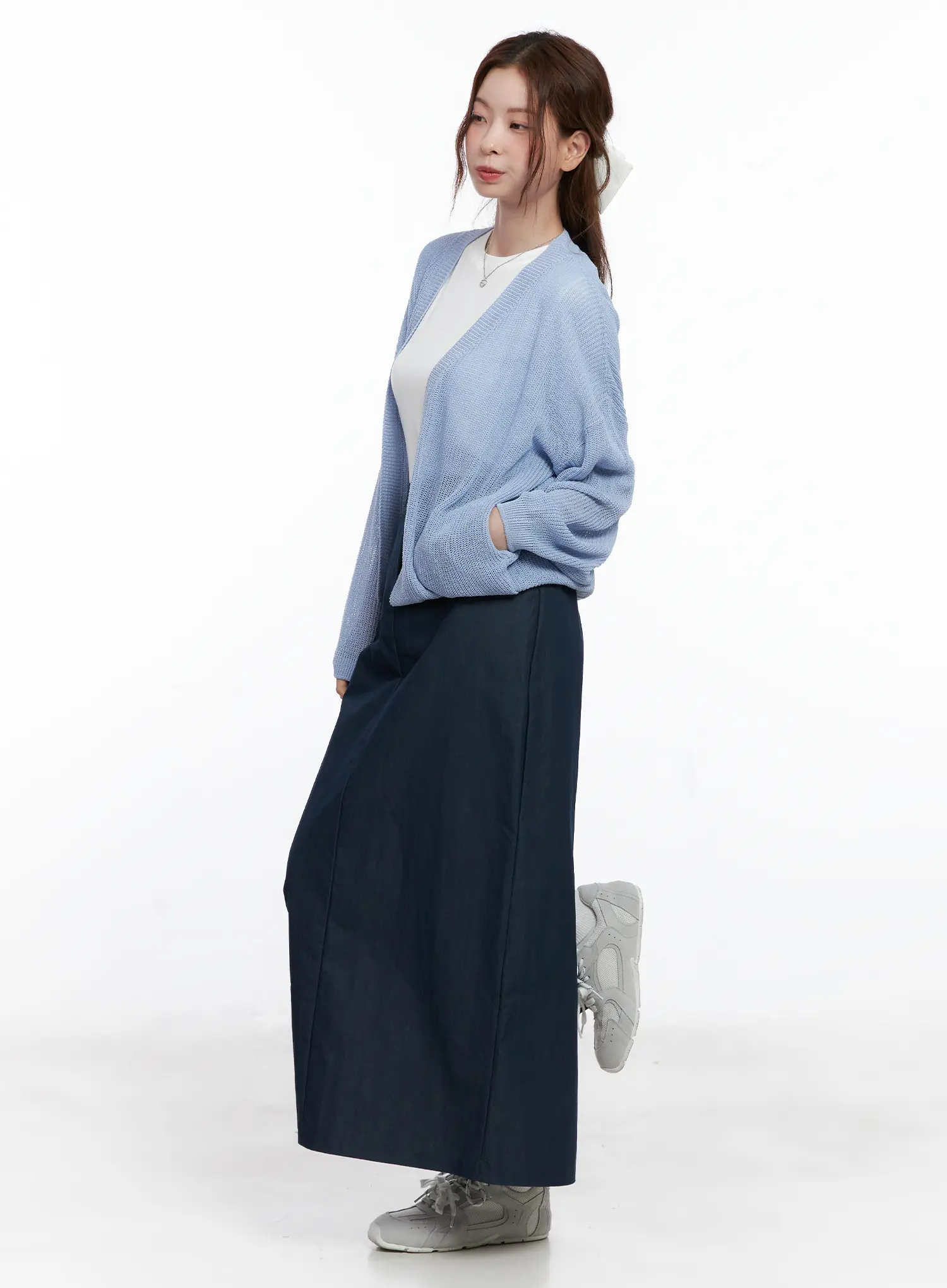 Sheer Loose-Fit Cardigan CG521 - Image 5
