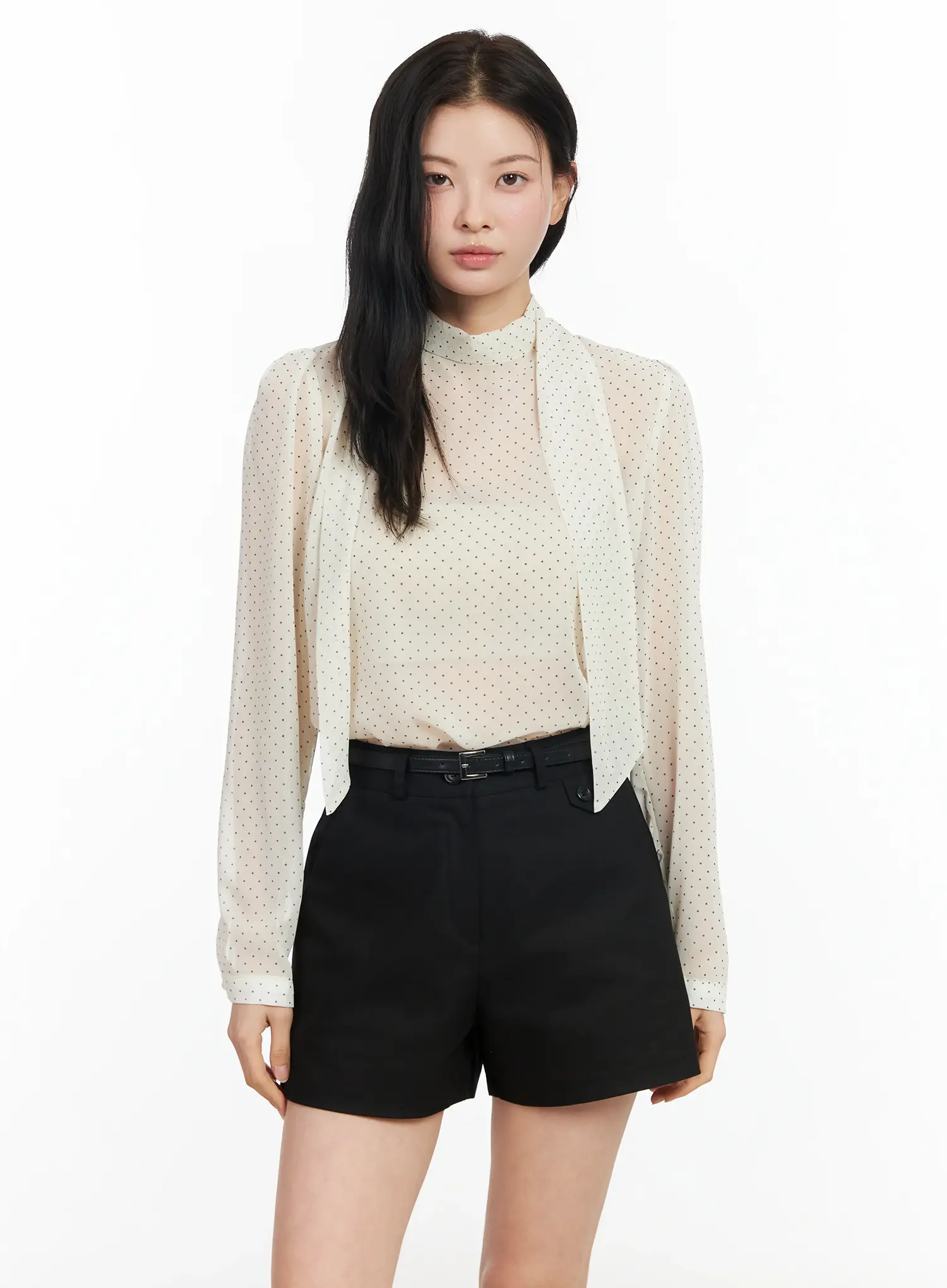 Sheer Polka Dot Blouse IM524 - Image 12