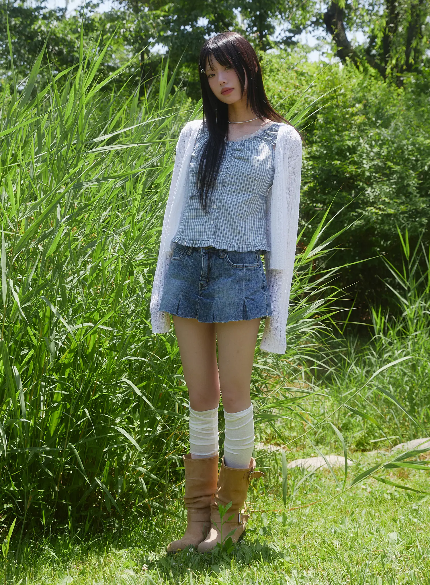 Sheer Ribbed Cardigan CU525 - Image 2
