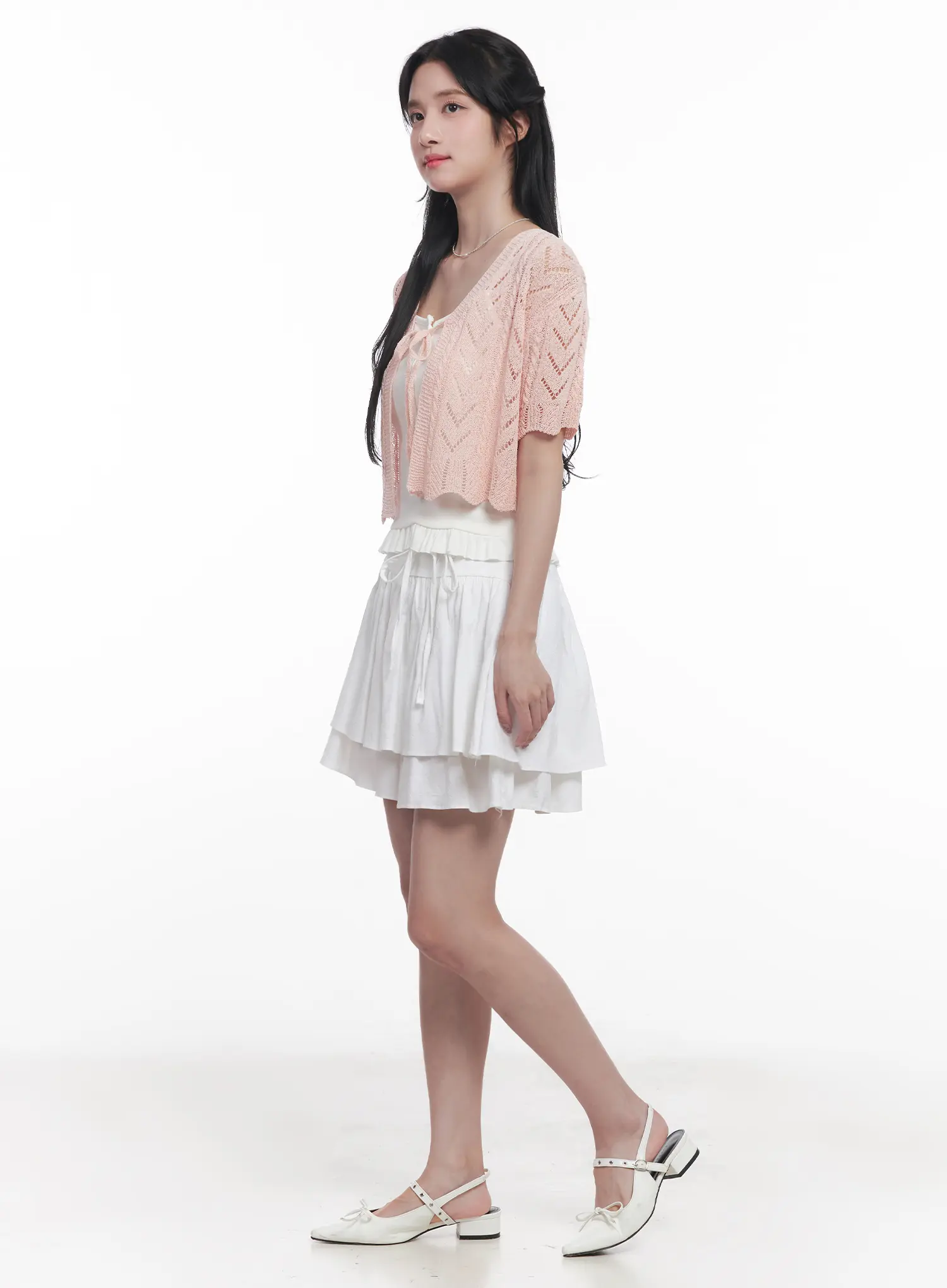 Sheer Short-Sleeve Cardigan CU523 - Image 7