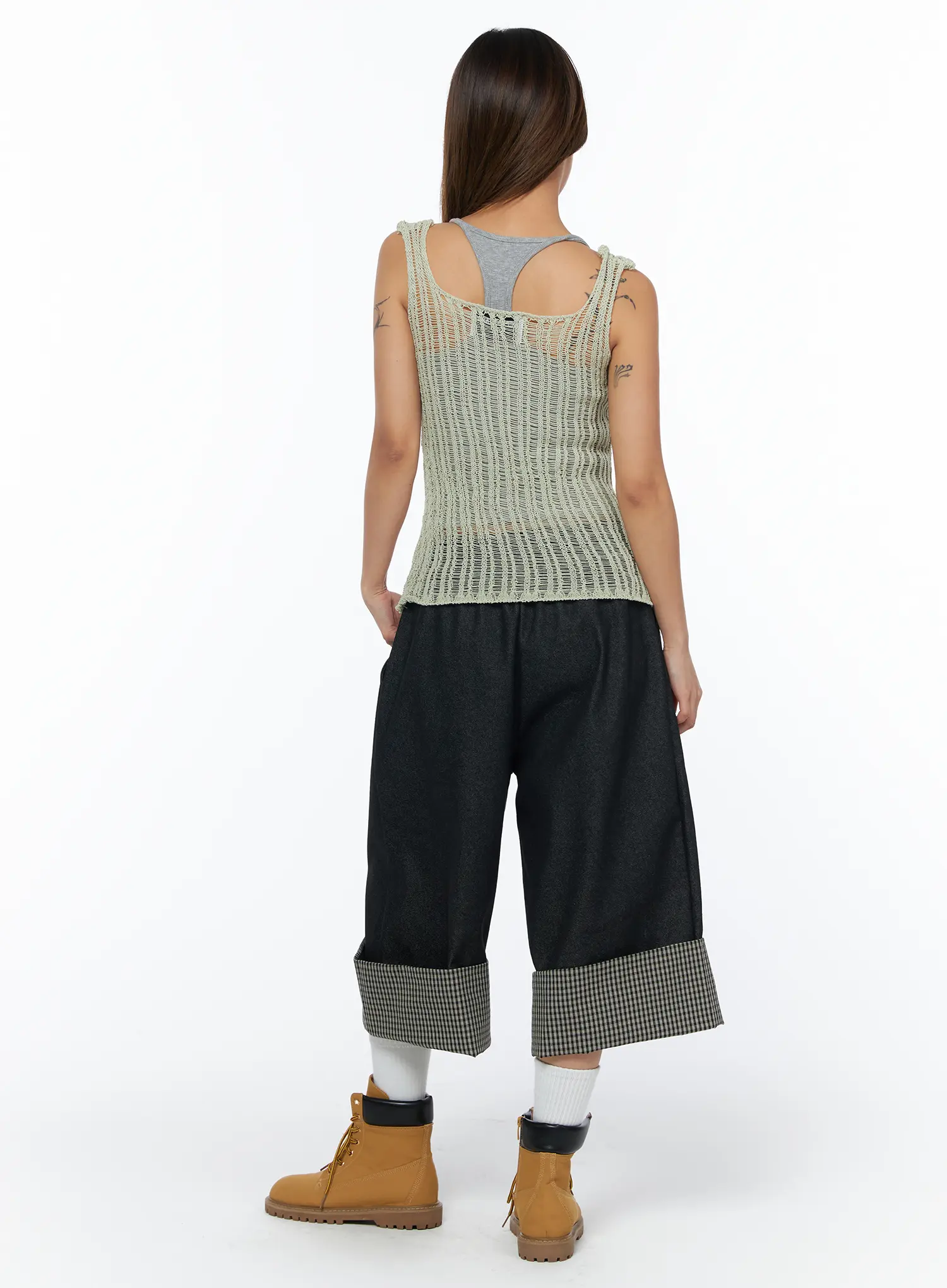 Sheer Summer Knit Sleeveless Top CA517 - Image 5