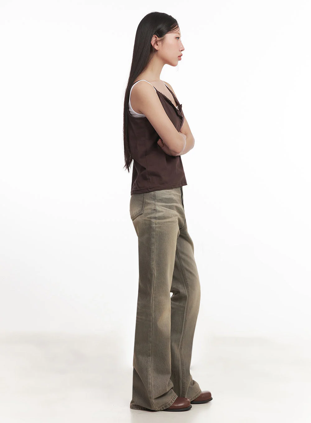 Sherry Washed Slim-Fit Bootcut Jeans IM528 - Image 12