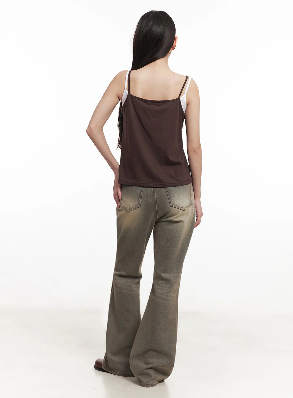 Sherry Washed Slim-Fit Bootcut Jeans IM528 - Image 13