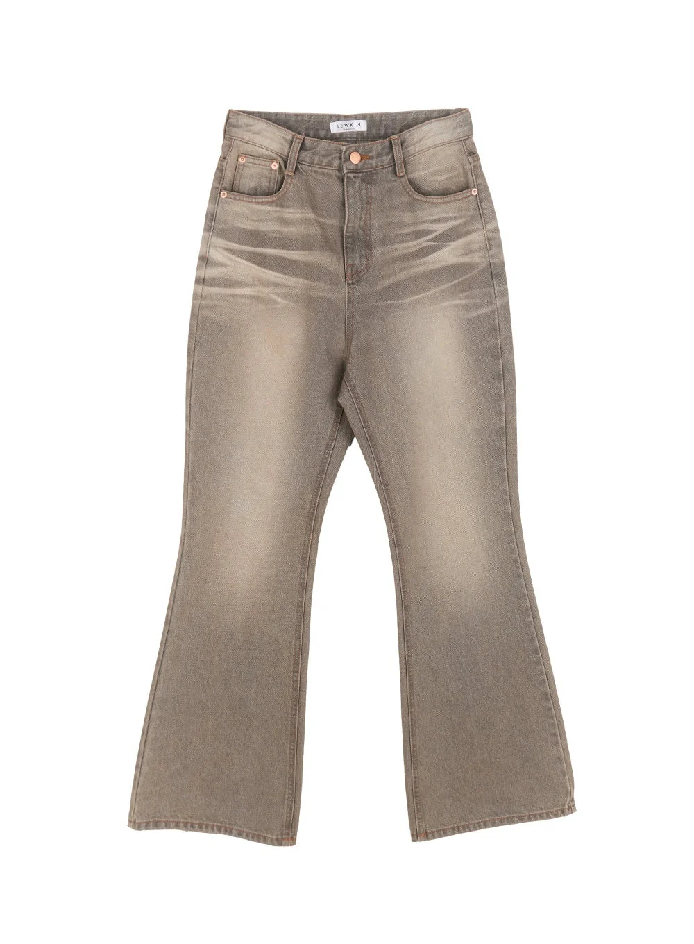 Sherry Washed Slim-Fit Bootcut Jeans IM528 - Image 14