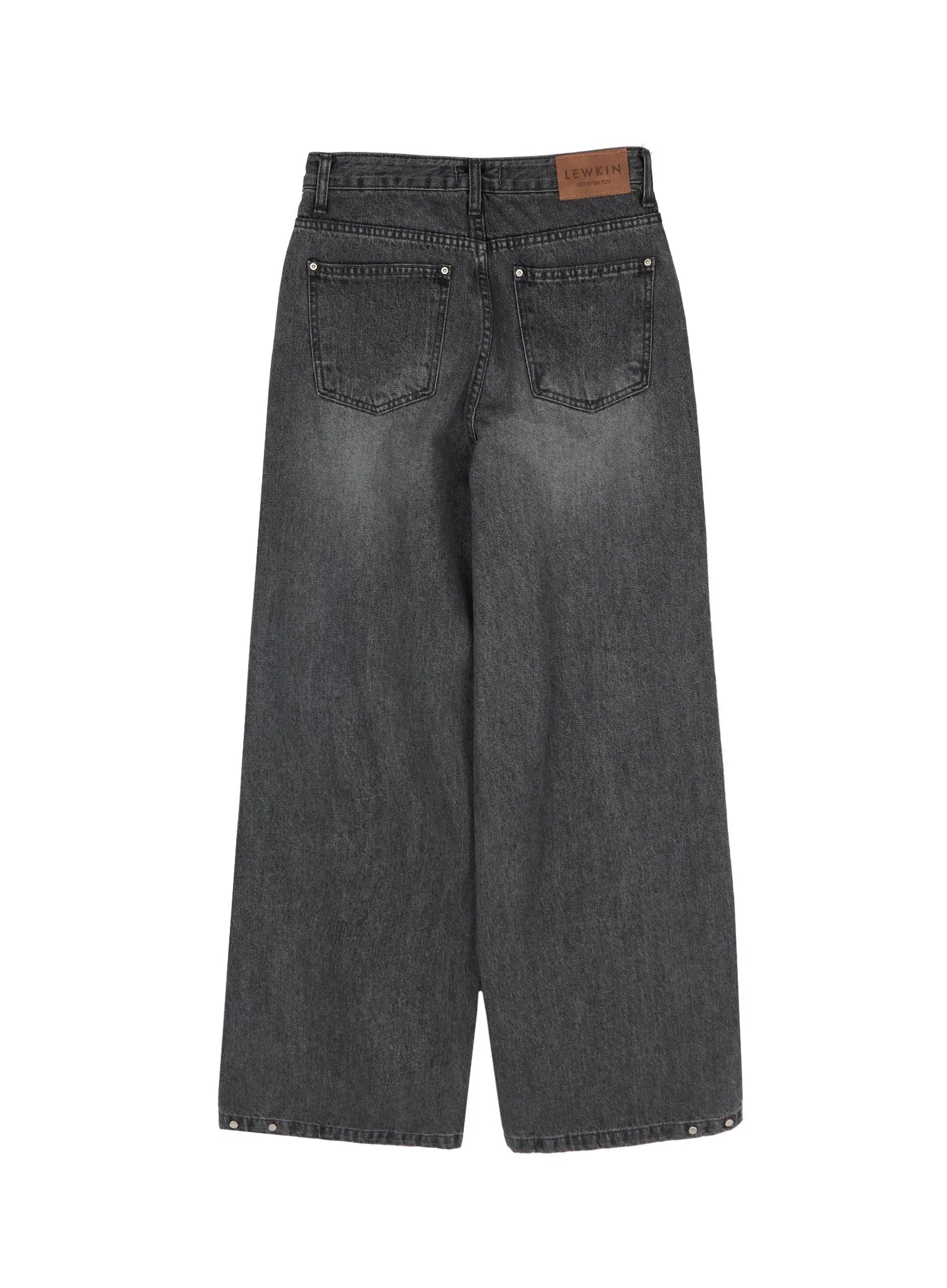 Shia Vintage Wash Wide-Leg Jeans IY514 - Image 11