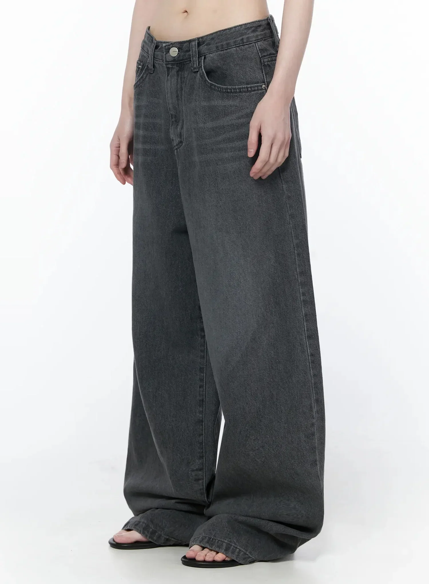 Shia Vintage Wash Wide-Leg Jeans IY514 - Image 3