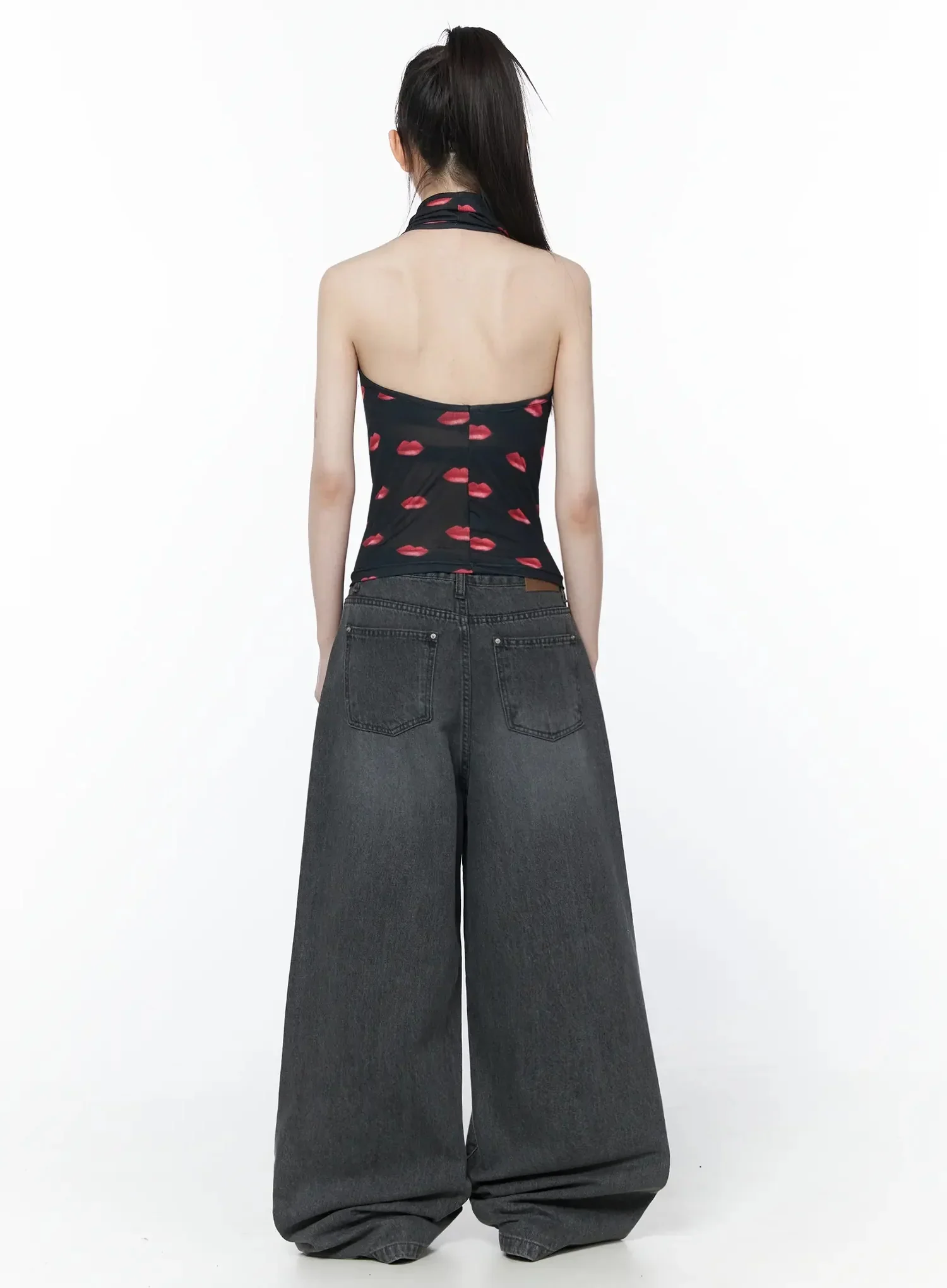 Shia Vintage Wash Wide-Leg Jeans IY514 - Image 7
