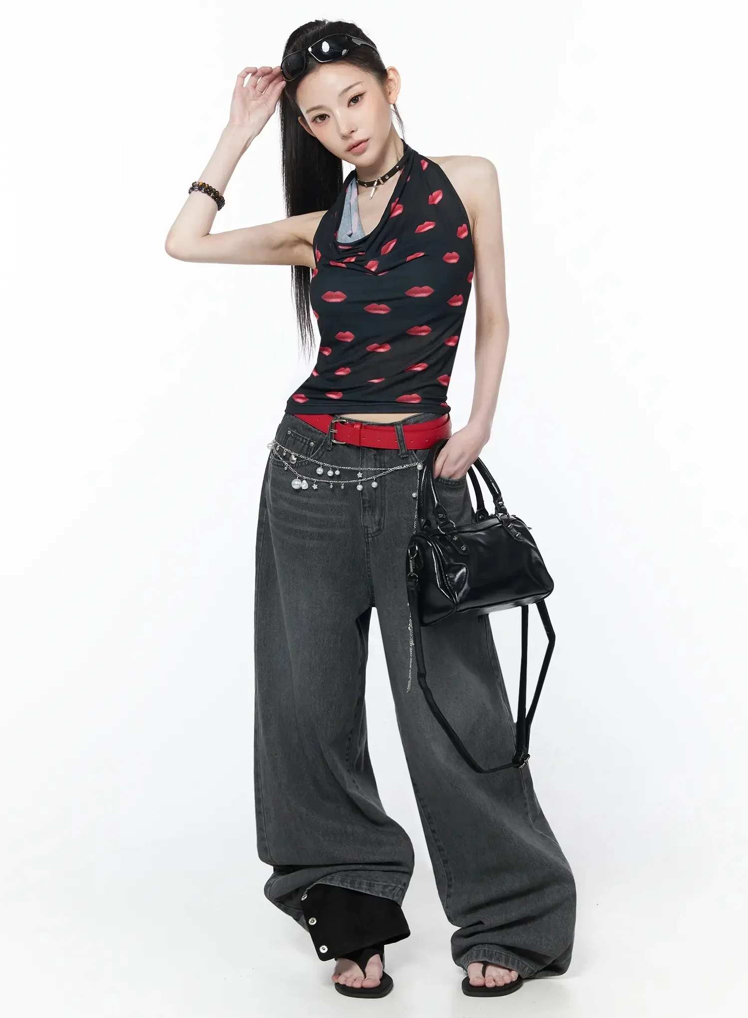 Shia Vintage Wash Wide-Leg Jeans IY514 - Image 8