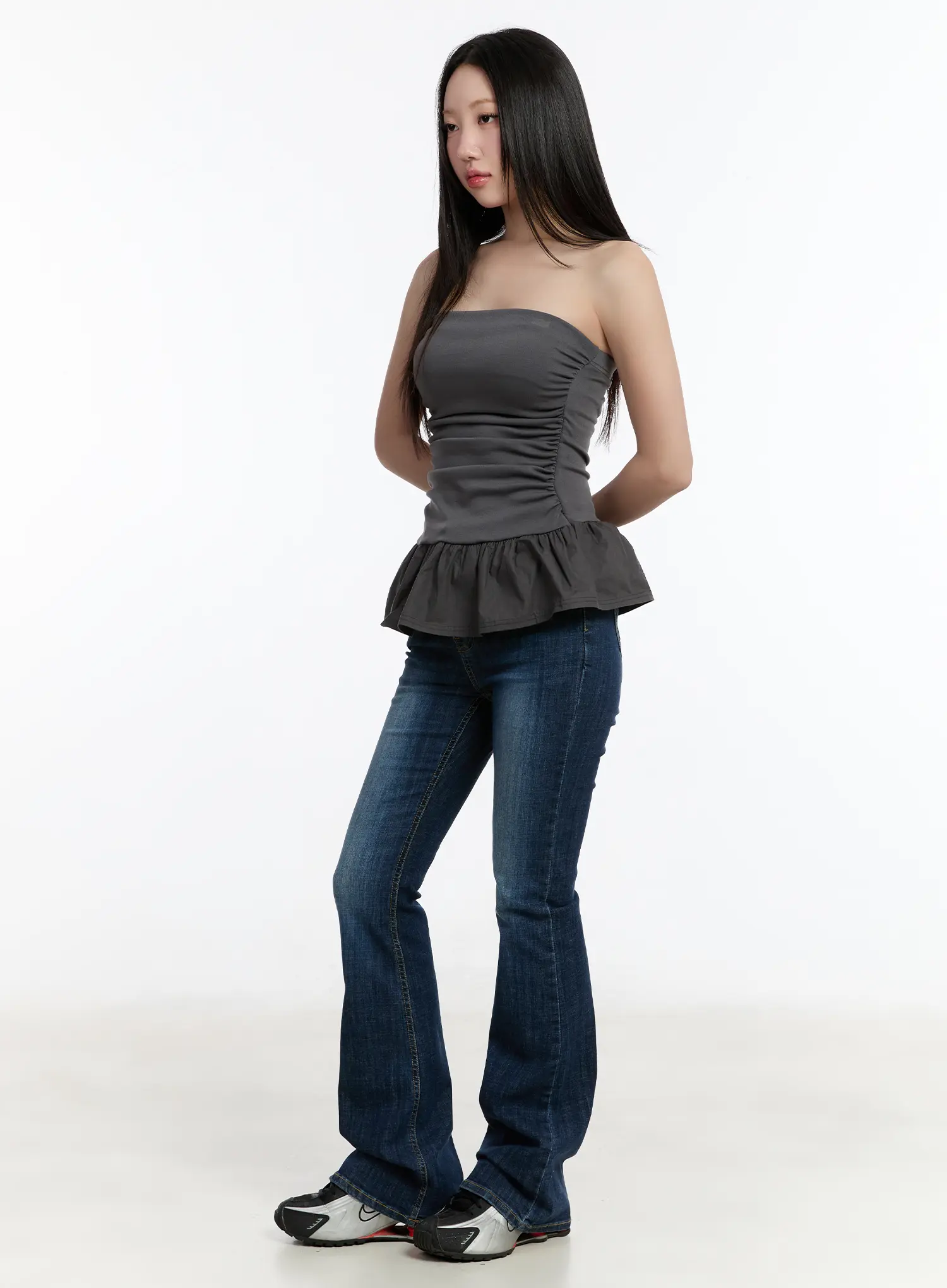 Shirred Flare Tube Top CM511 - Image 4