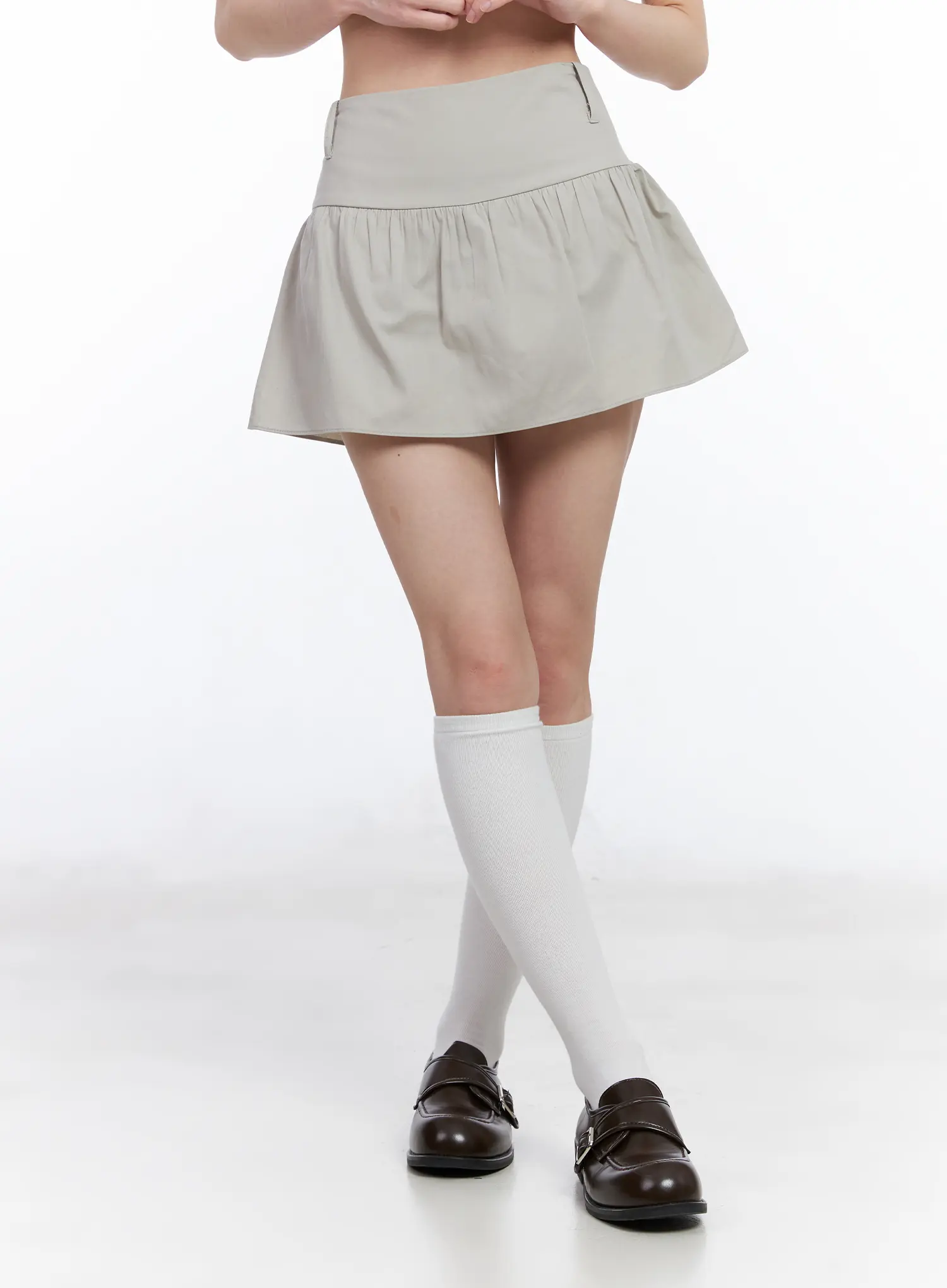 Shirred Flared Mini Skirt CM518 - Image 2