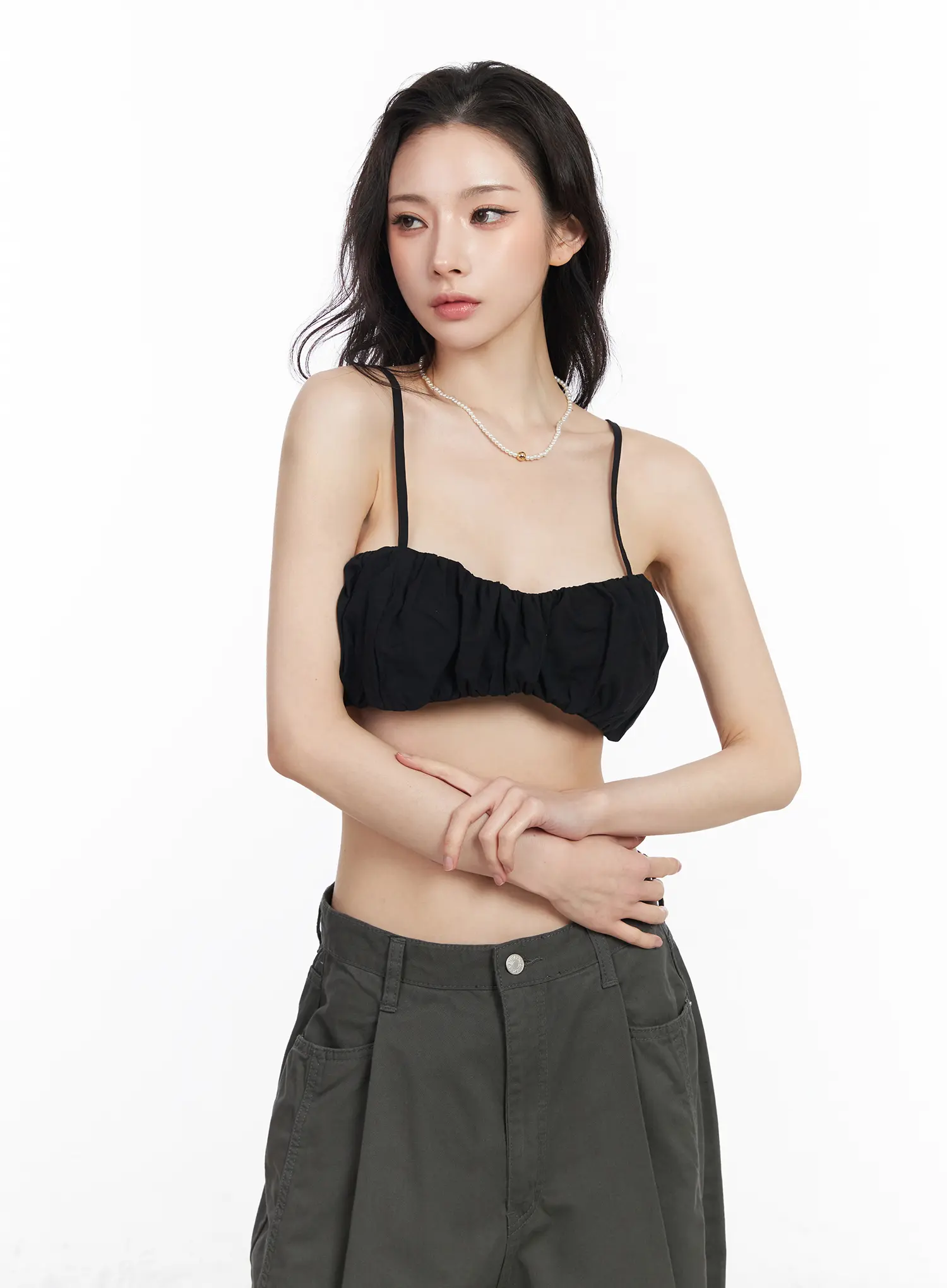 Shirred Micro Bustier Top CM518 - Image 10