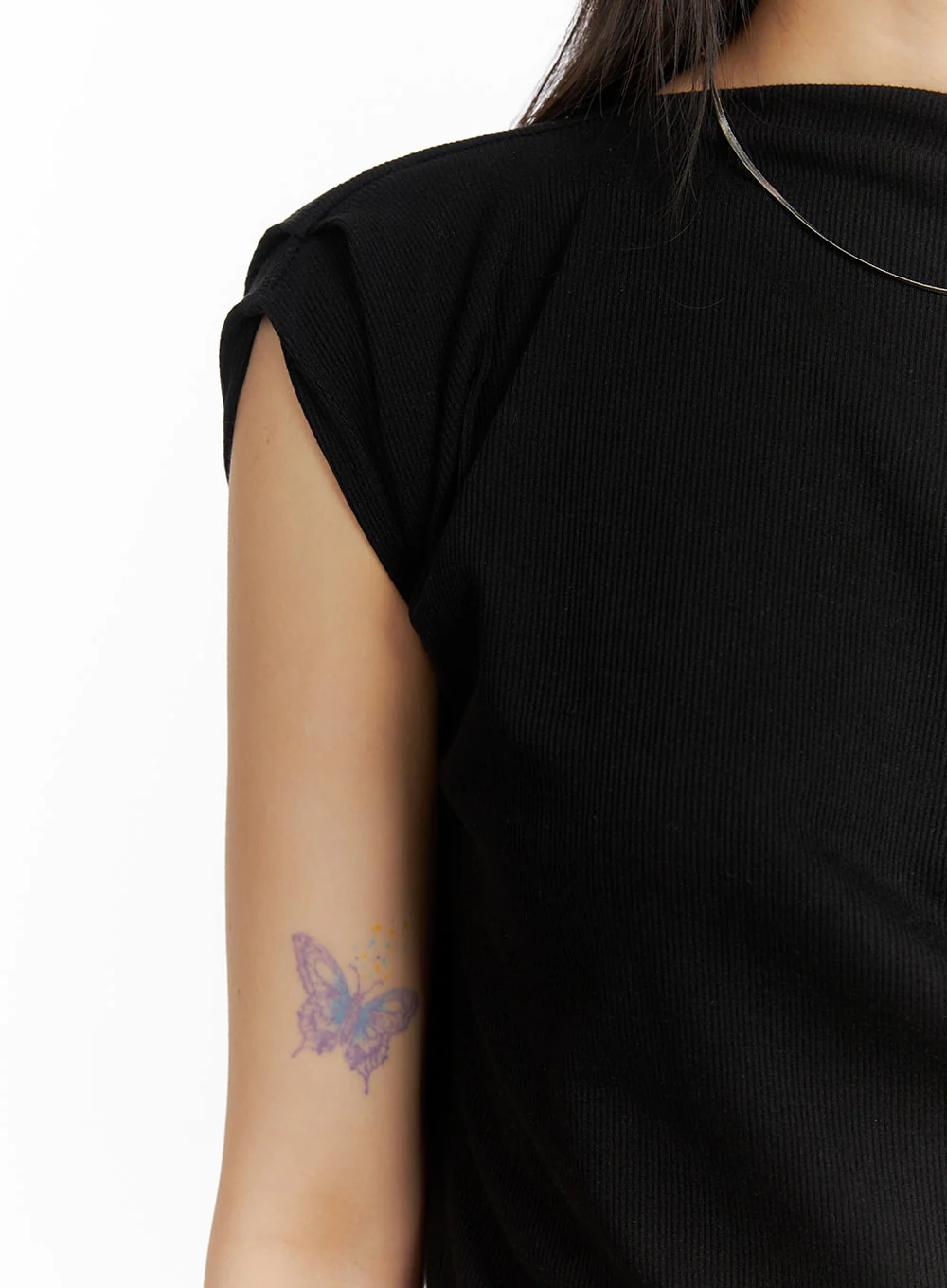 Shirred One-Shoulder Top CA419 - Image 3