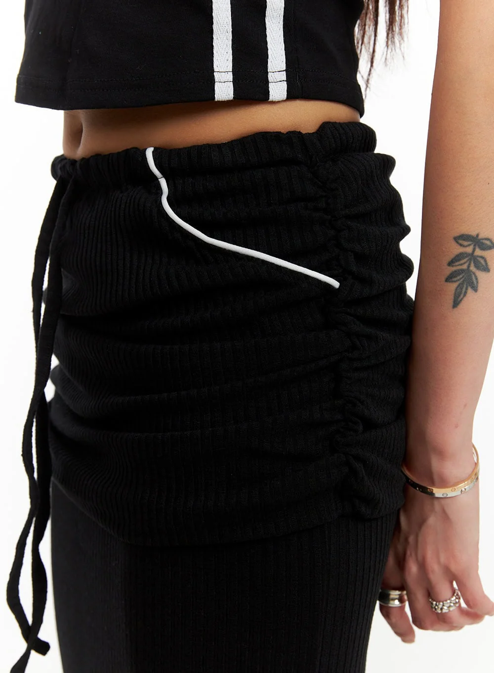 Shirred Sporty Maxi Skirt CY402 - Image 8
