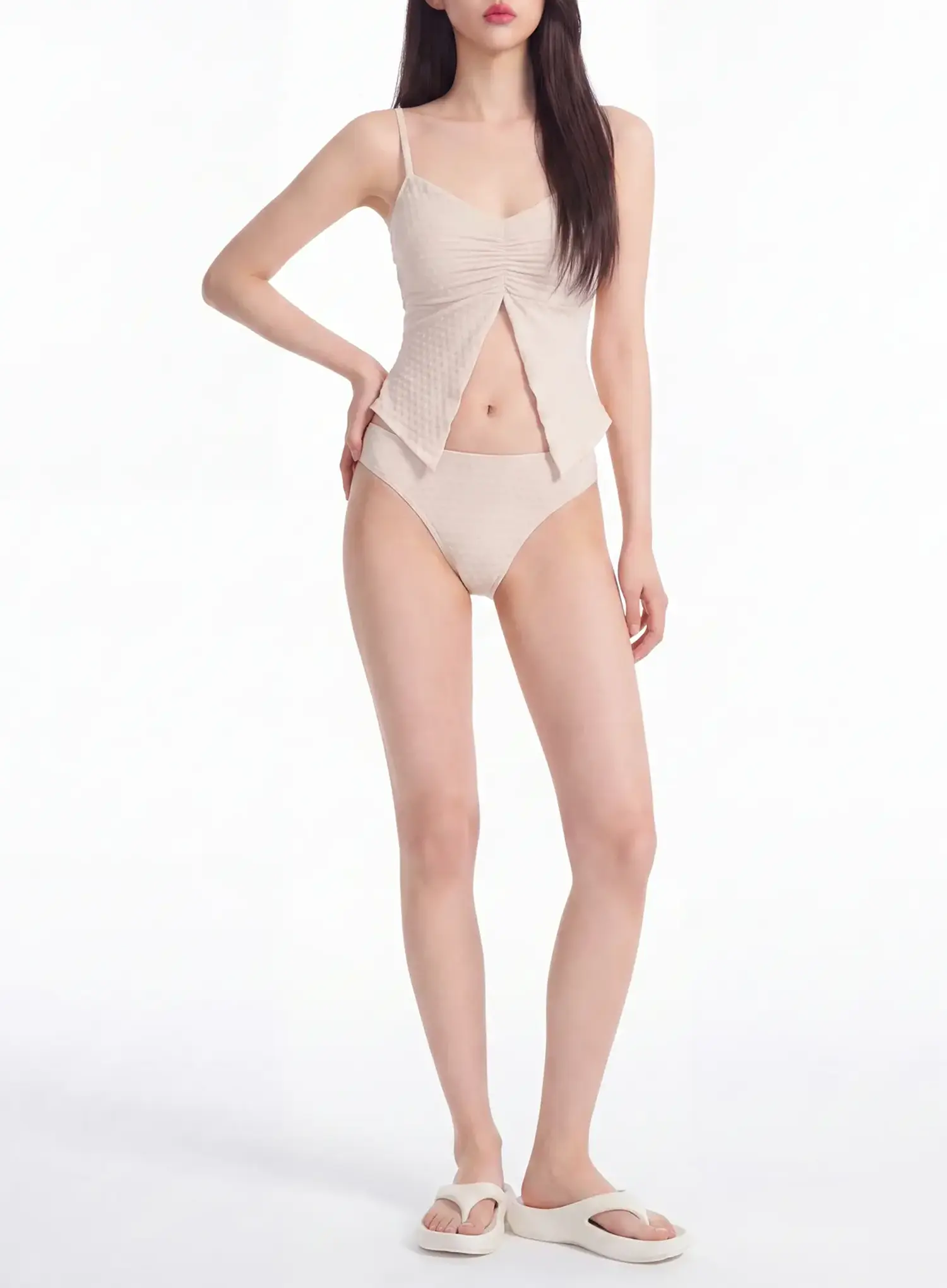 Shirred Tankini Set IY514 - Image 2