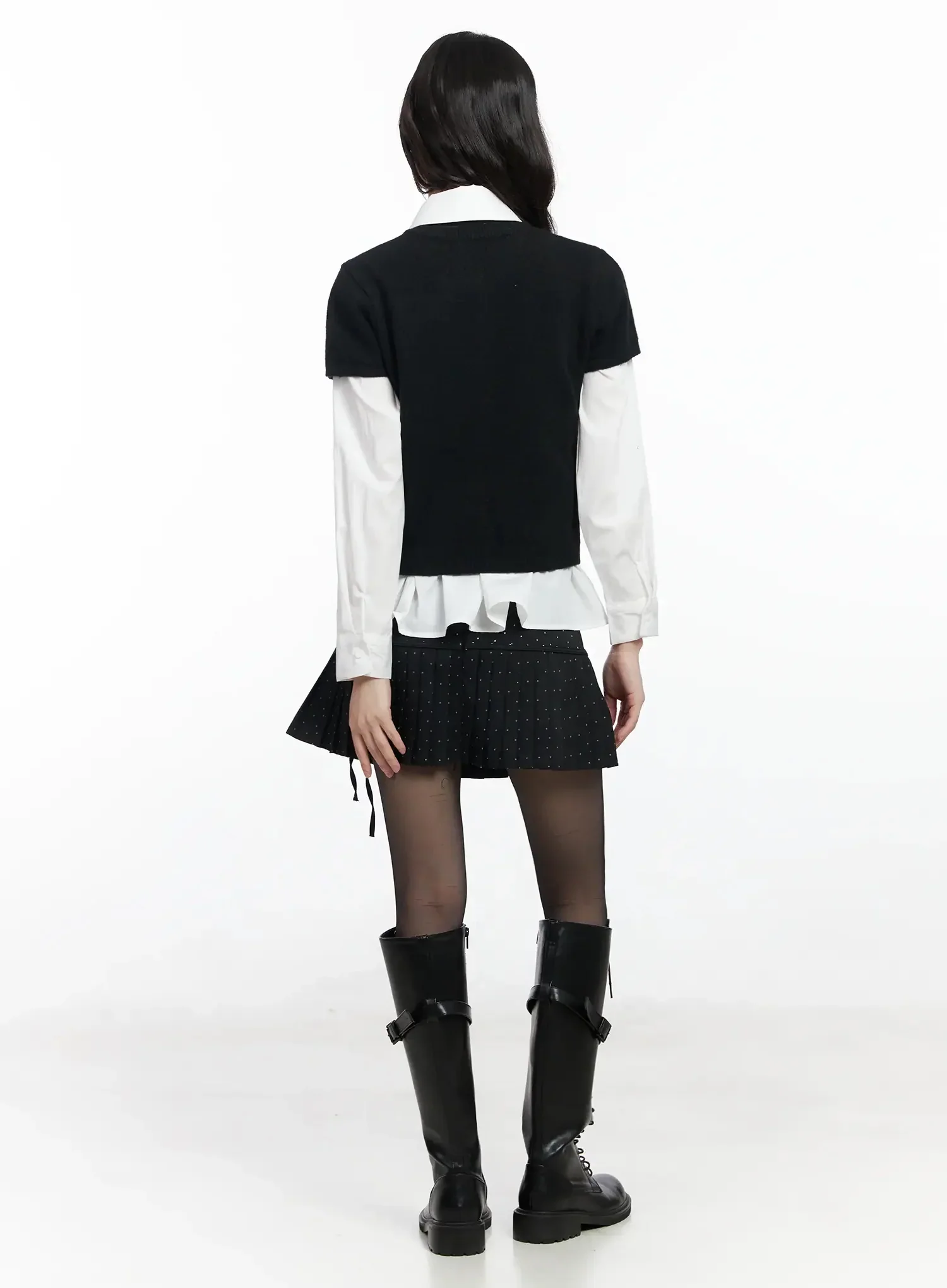 Short Sleeve Knit Top IF505 - Image 10