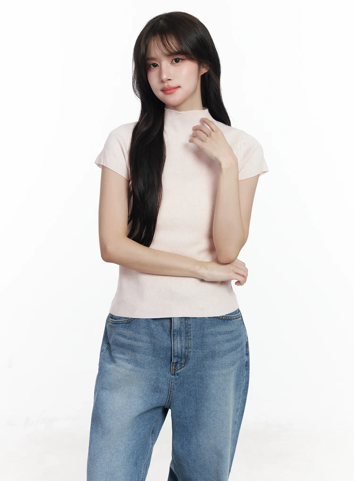 Short Sleeve Knit Top IJ529 - Image 11