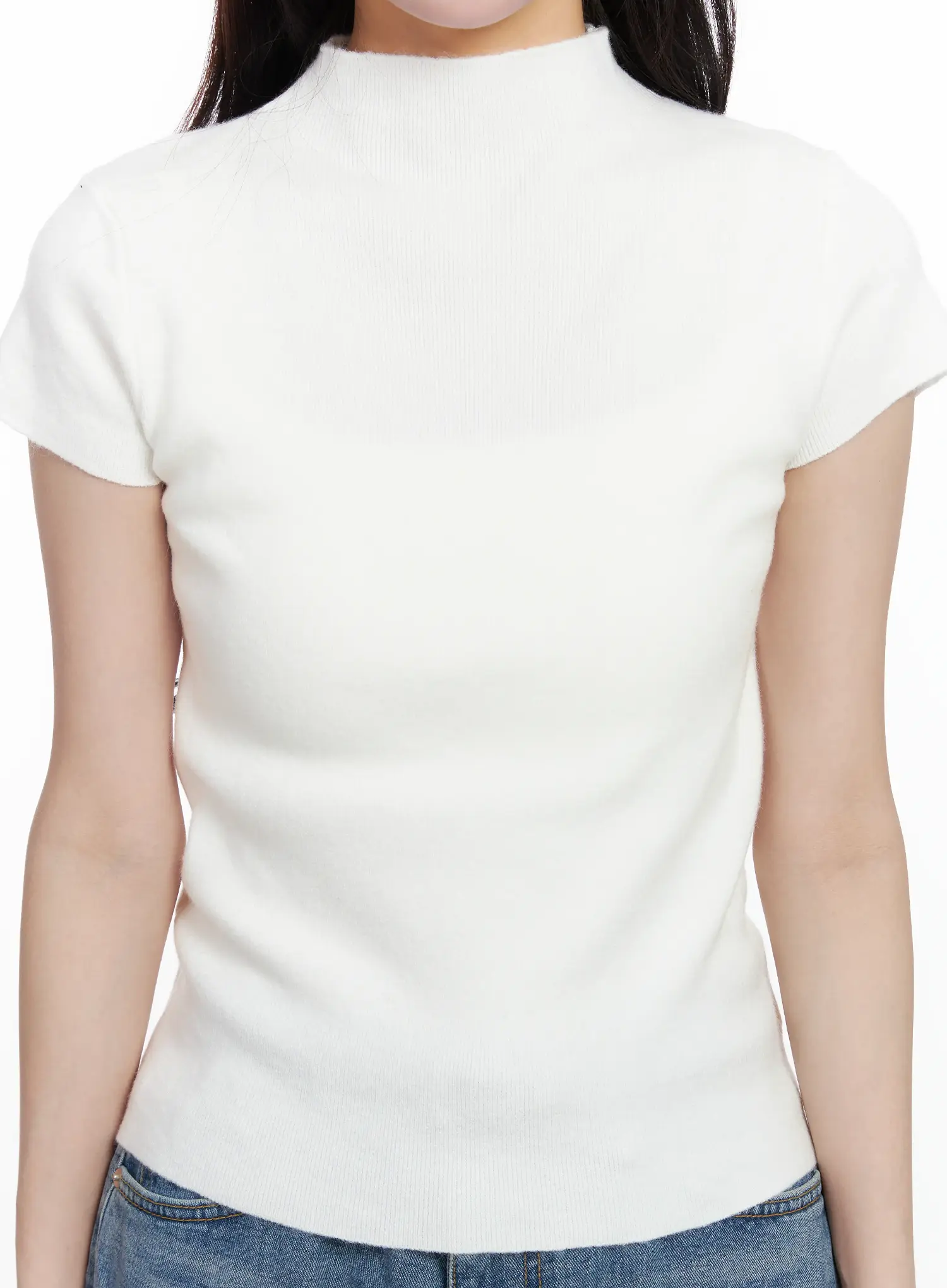 Short Sleeve Knit Top IJ529 - Image 4