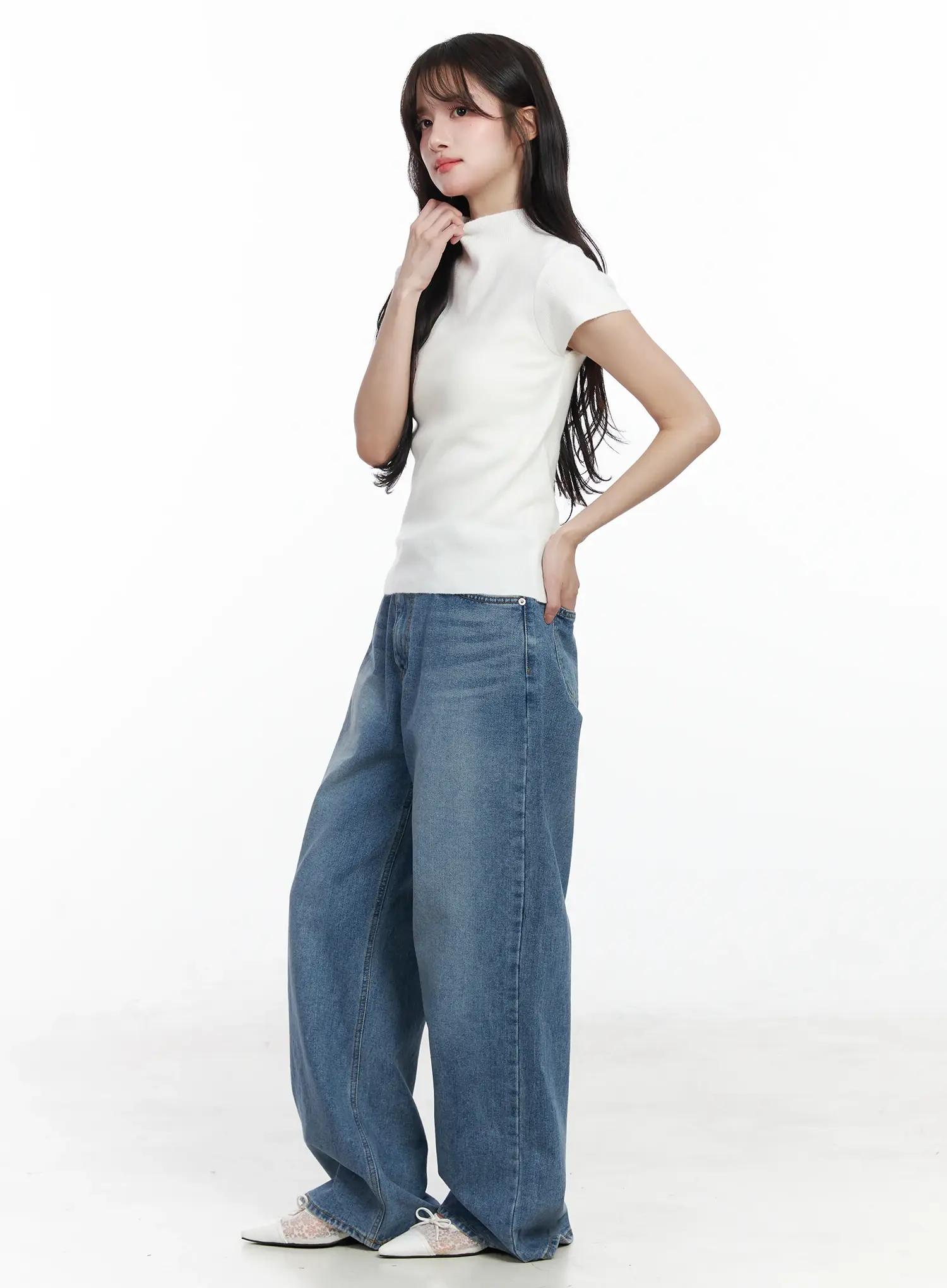 Short Sleeve Knit Top IJ529 - Image 7