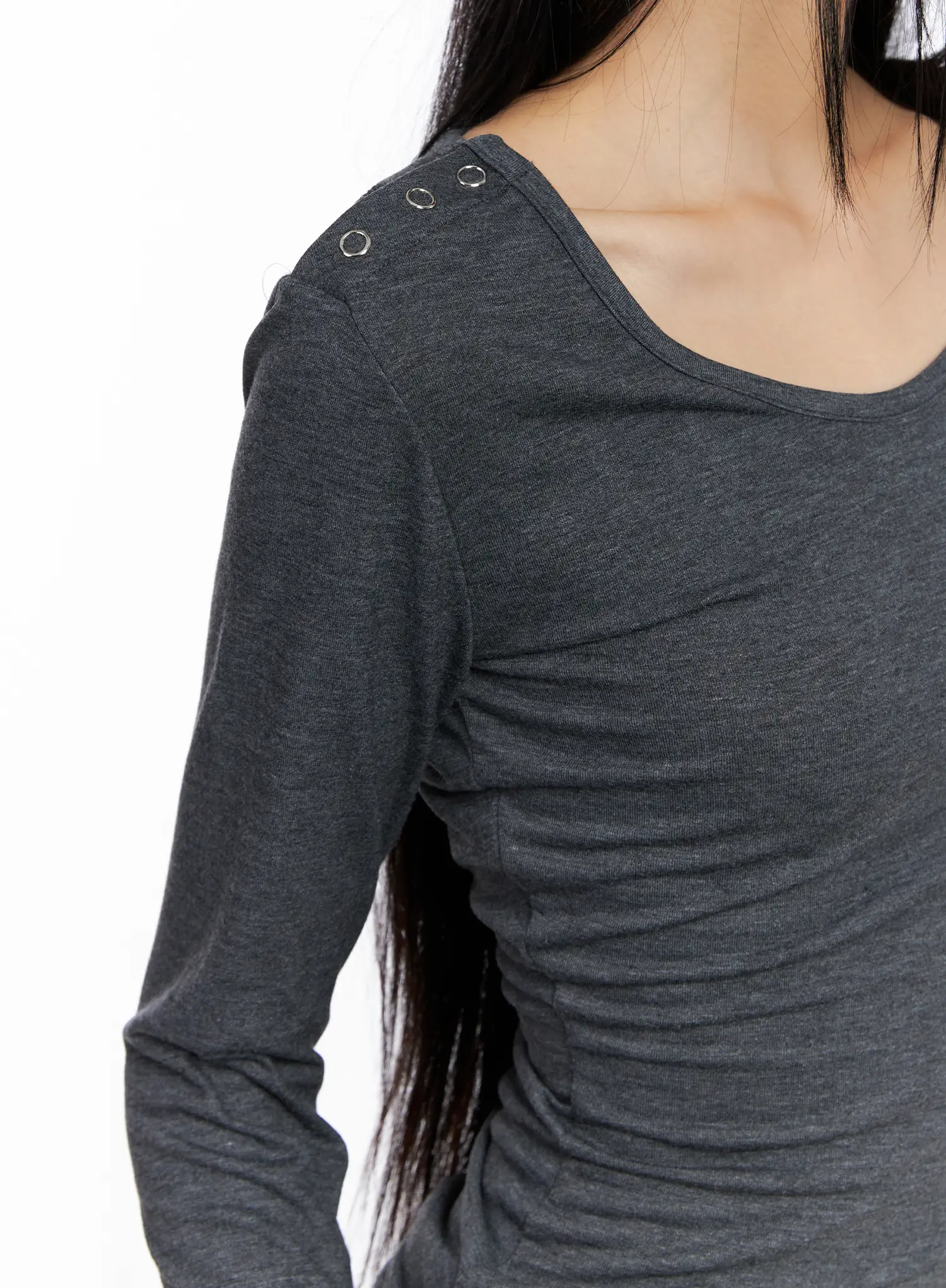 Shoulder Snap Detail Long Sleeve CS509 - Image 8
