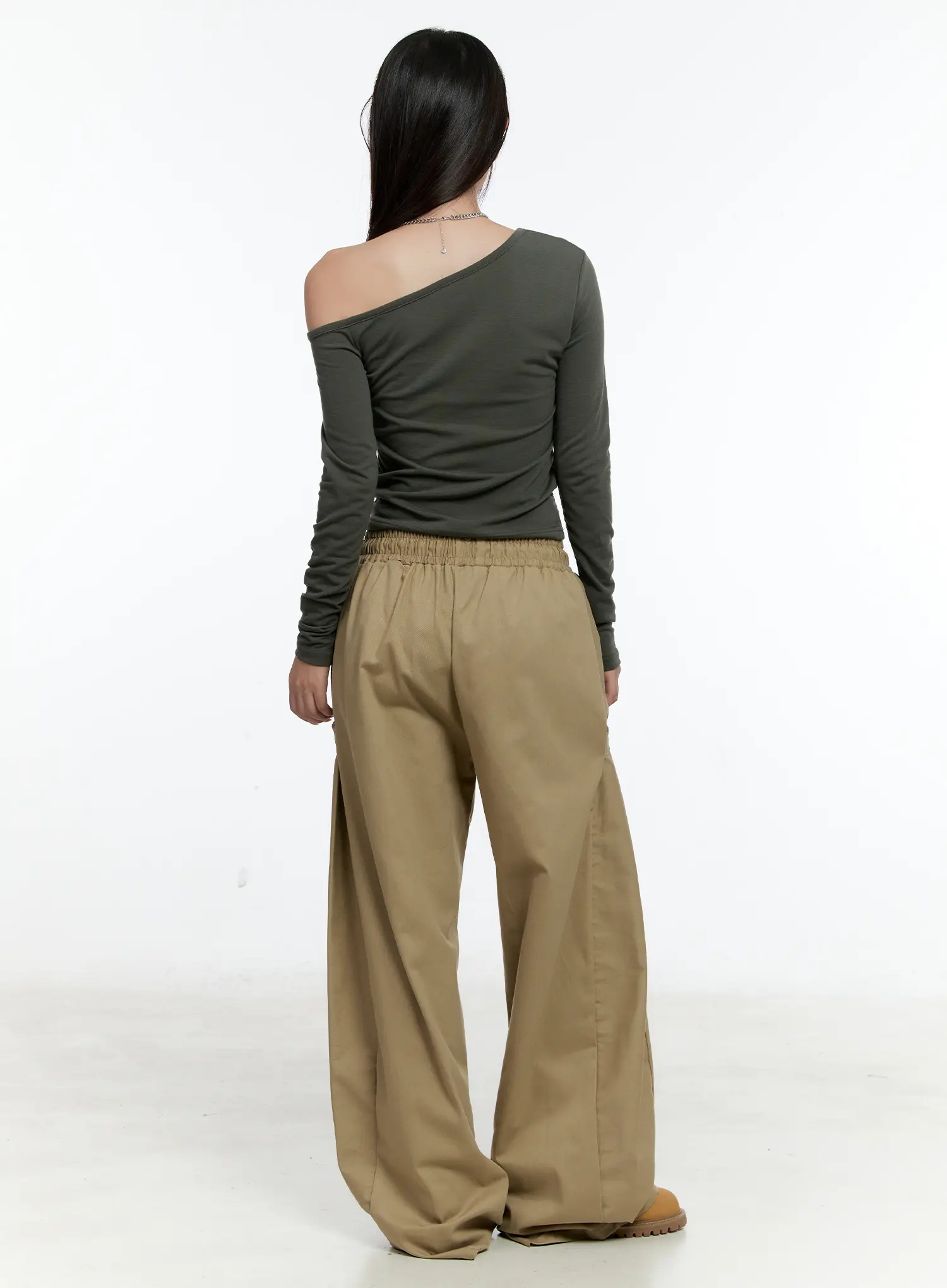 Side Button Wide Leg Pants CS517 - Image 7