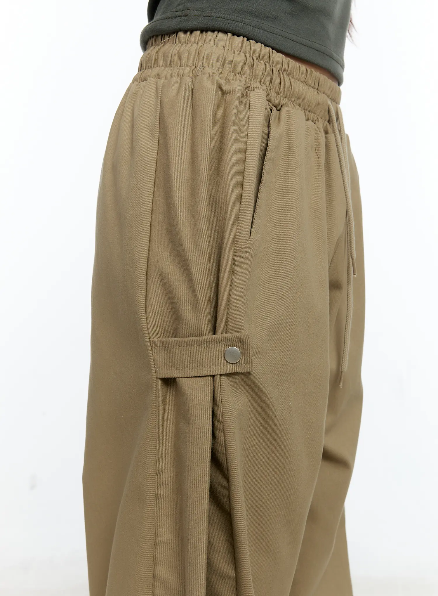 Side Button Wide Leg Pants CS517 - Image 8