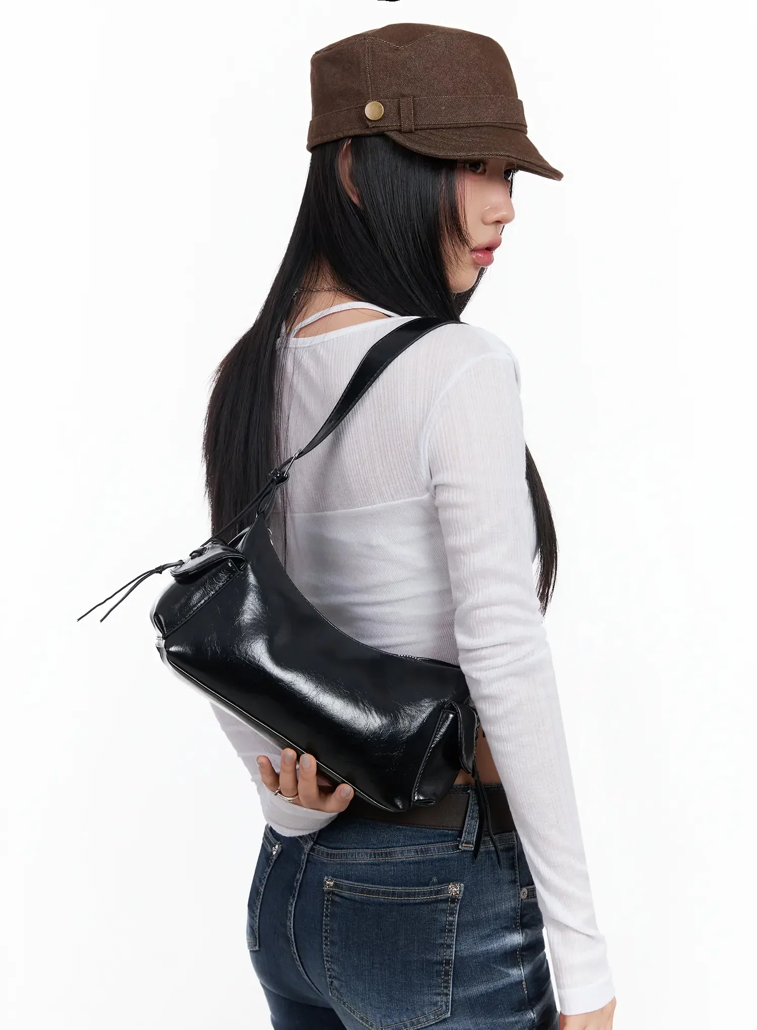 Side Corset Detail Shoulder Bag CA513 - Image 5