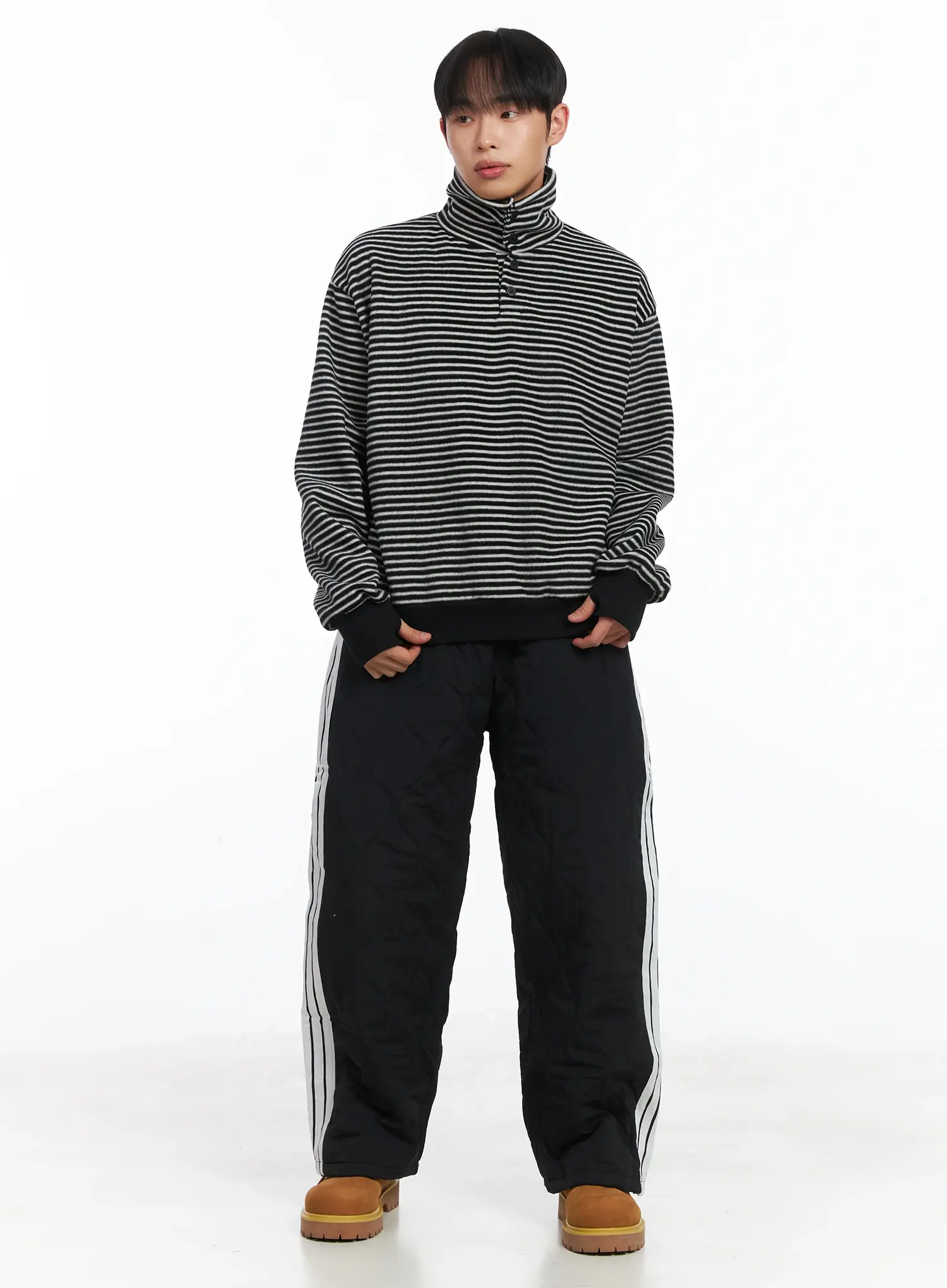 Side Lined Adjustable Track Pants ID515 - Image 11