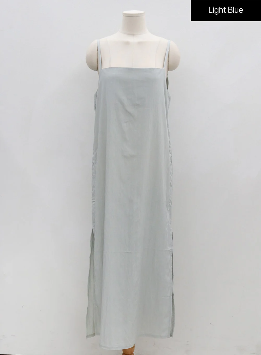 Side Shirring Sleeveless Strap Maxi Dress OG12 - Image 21