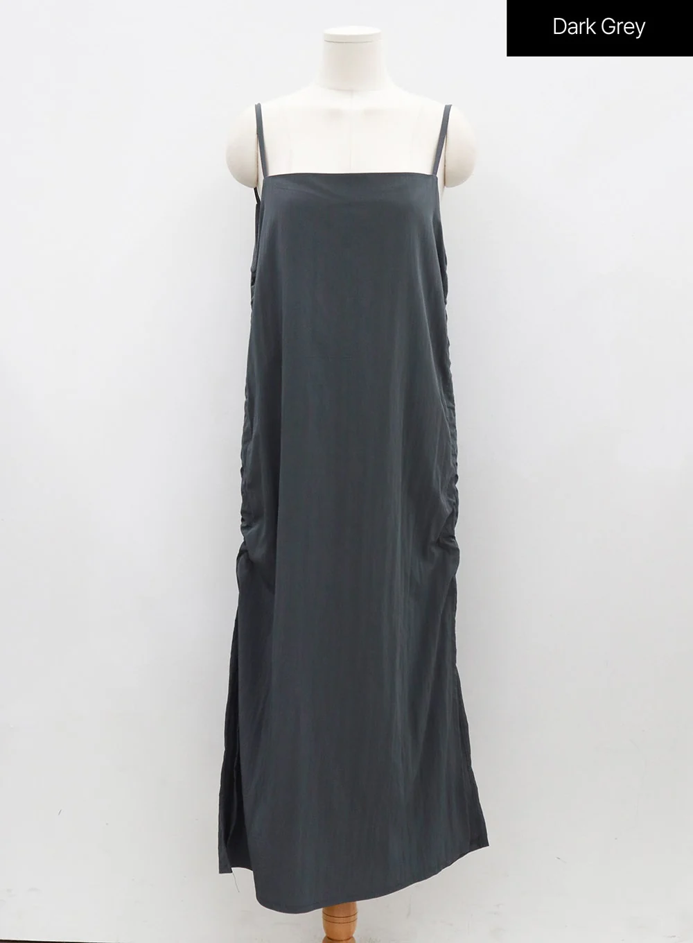 Side Shirring Sleeveless Strap Maxi Dress OG12 - Image 22
