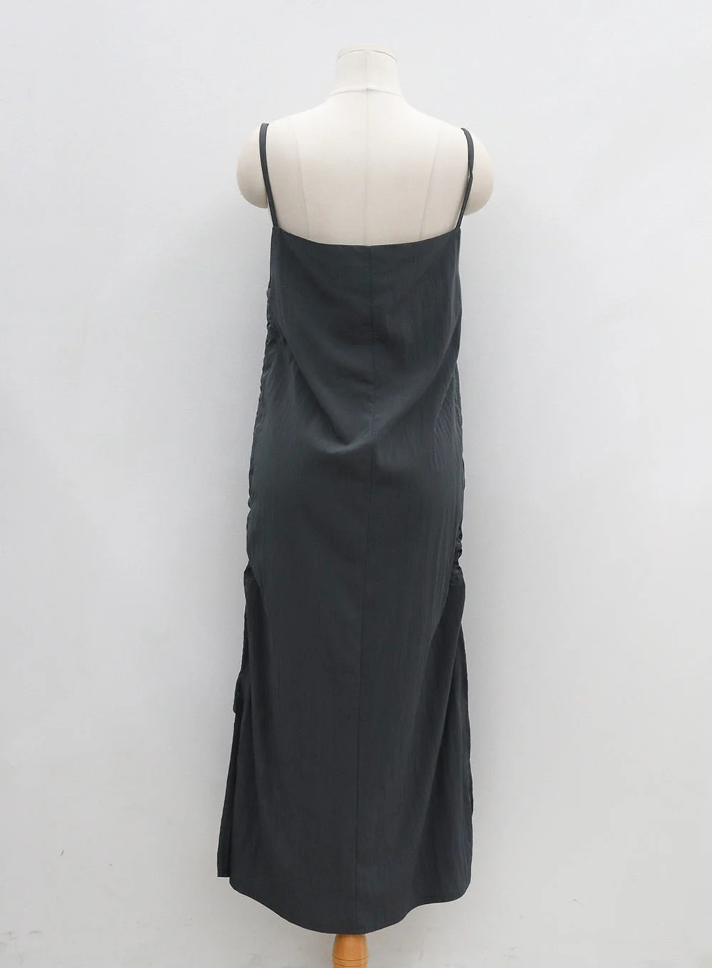 Side Shirring Sleeveless Strap Maxi Dress OG12 - Image 23