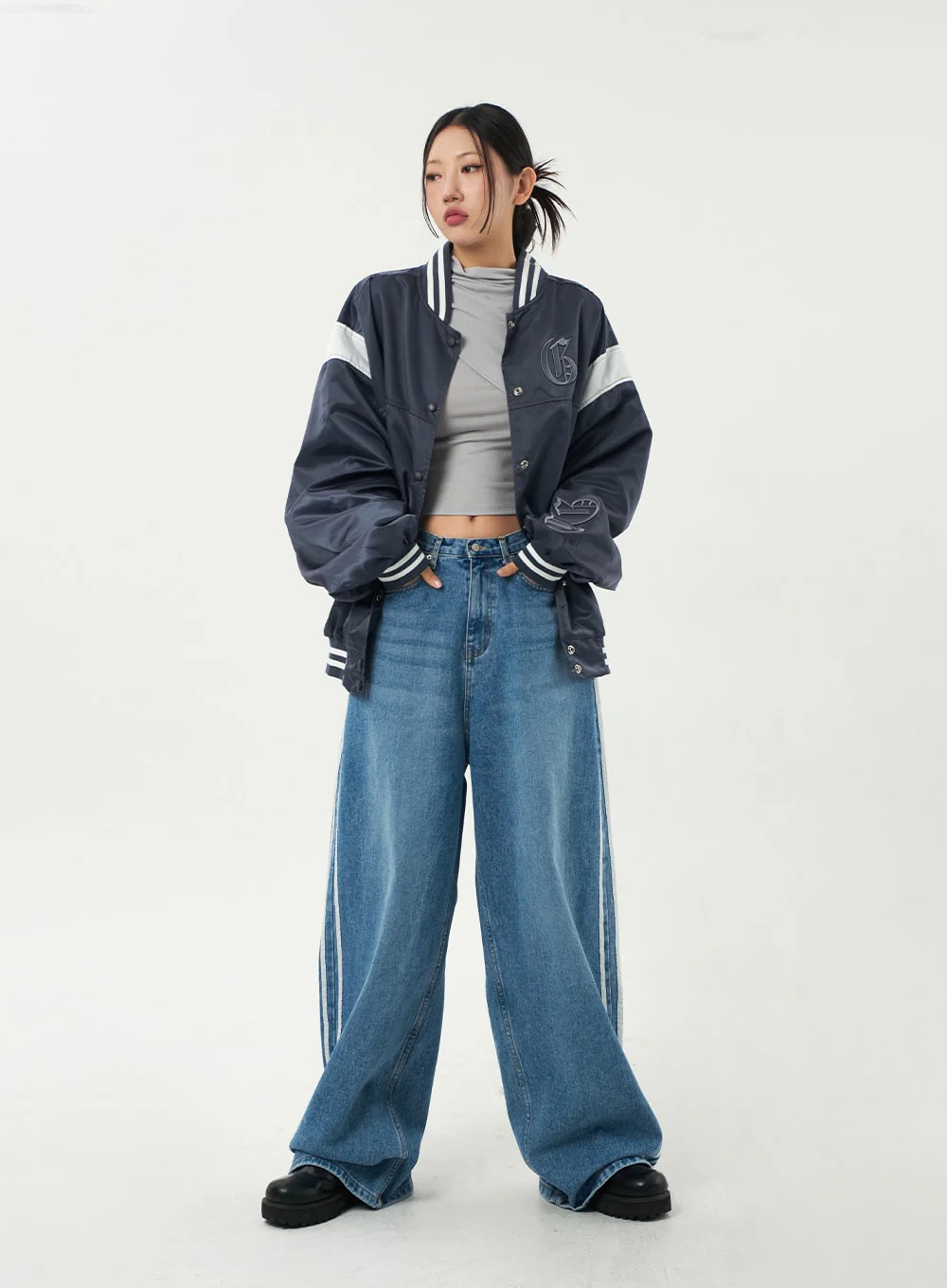 Side Stripe Jeans CA326 - Image 11