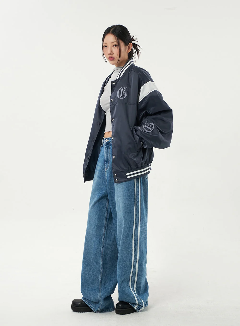 Side Stripe Jeans CA326 - Image 9