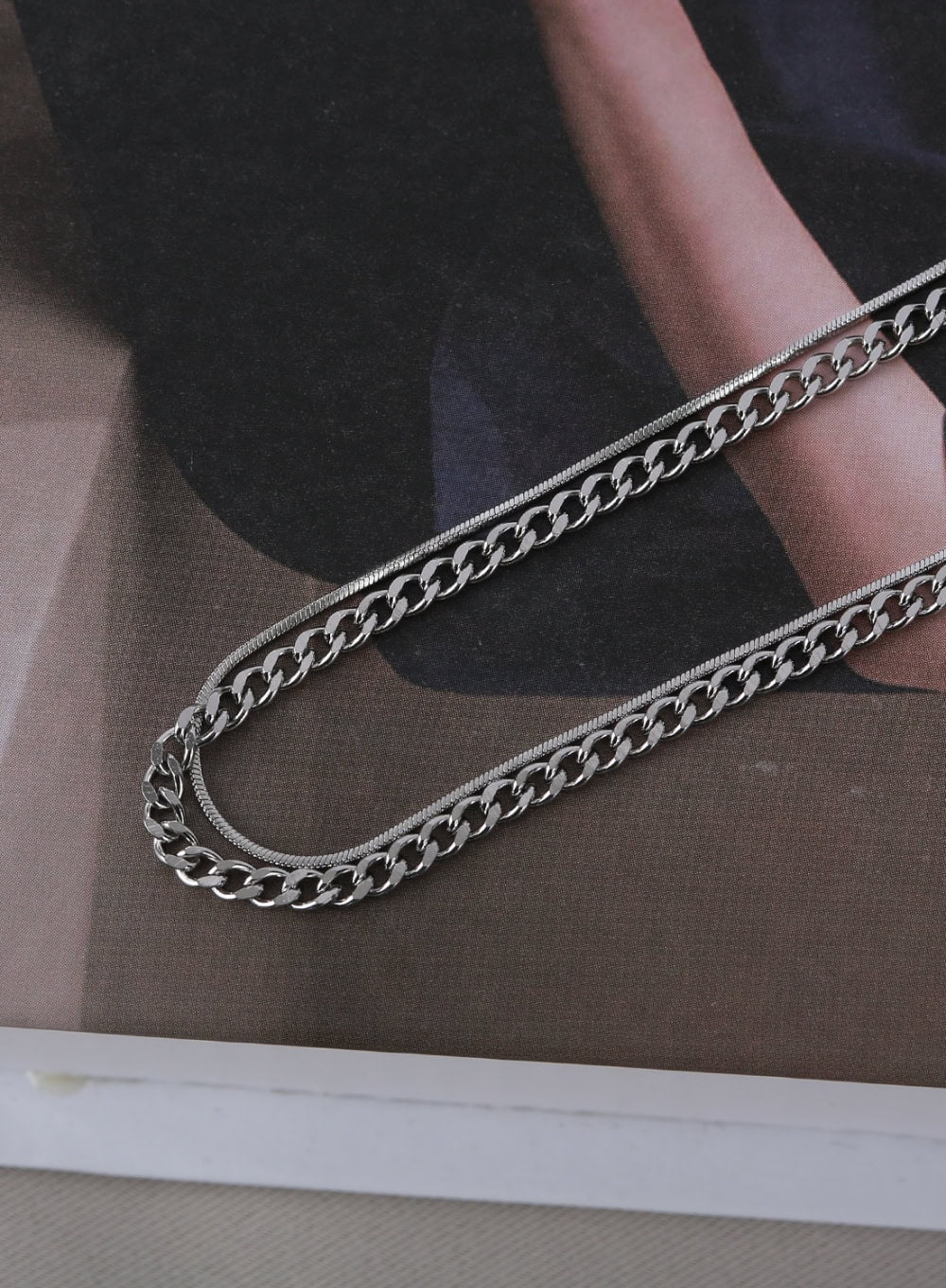 Simple Chain Set Necklace IL405 - Image 2