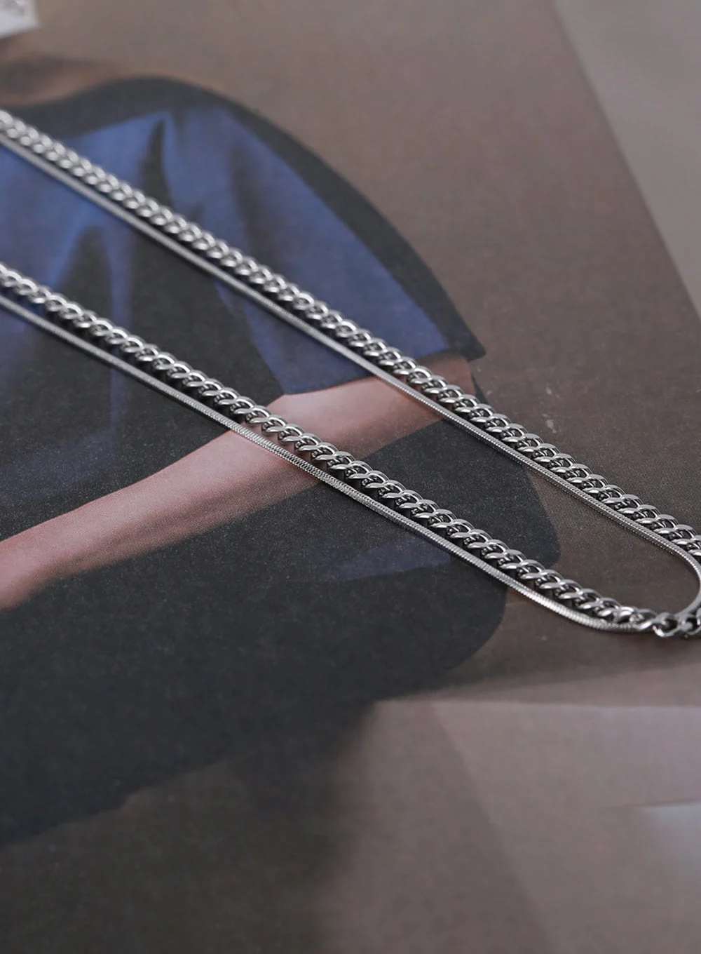 Simple Chain Set Necklace IL405 - Image 3