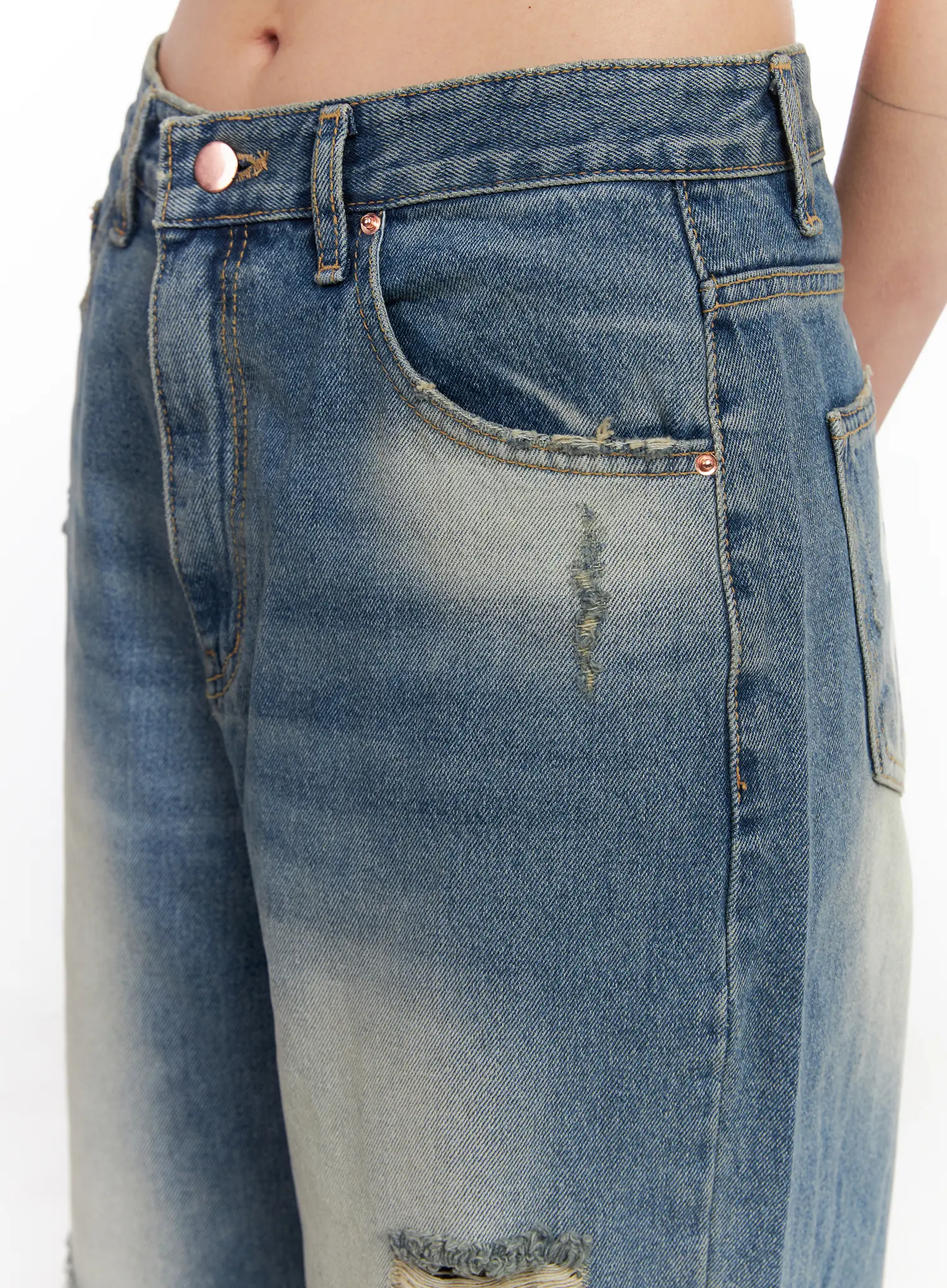 Siya Print Washed Wide-Leg Jeans CO508 - Image 4