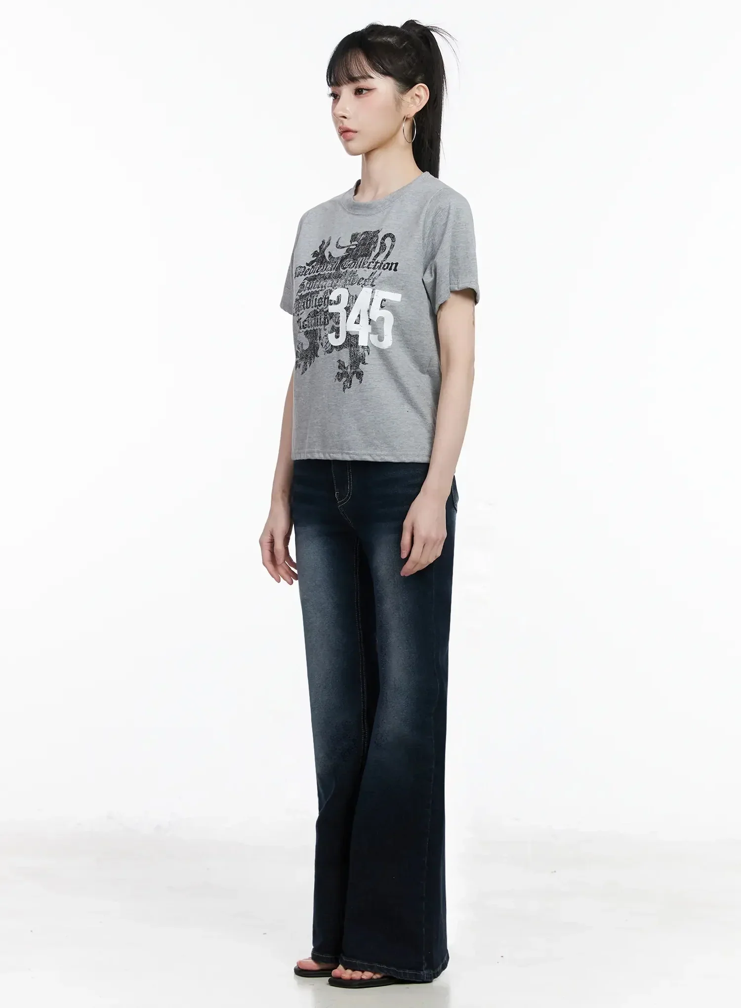 Skylar High-Waist Flare Jeans IY511 - Image 7