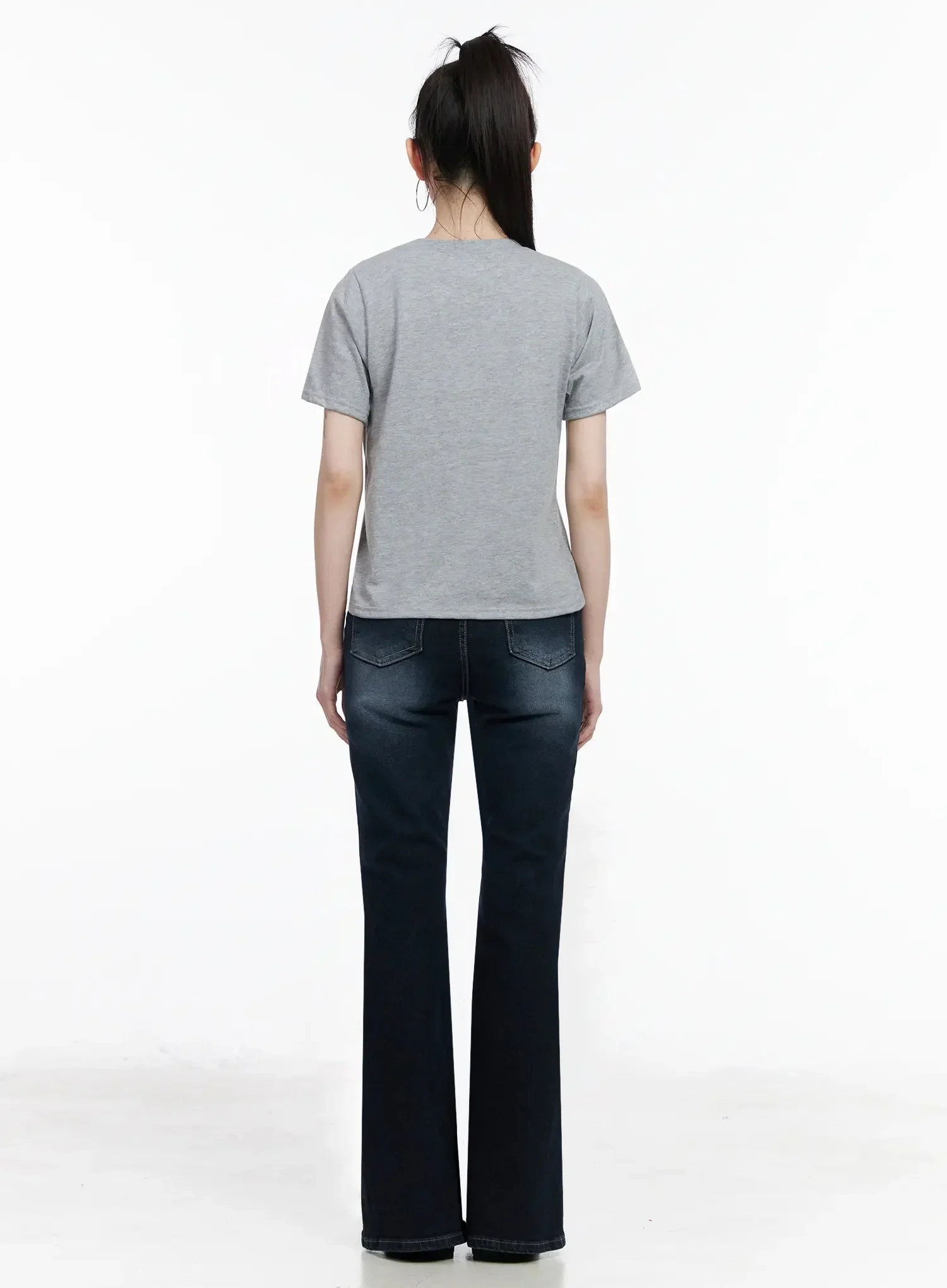 Skylar High-Waist Flare Jeans IY511 - Image 8