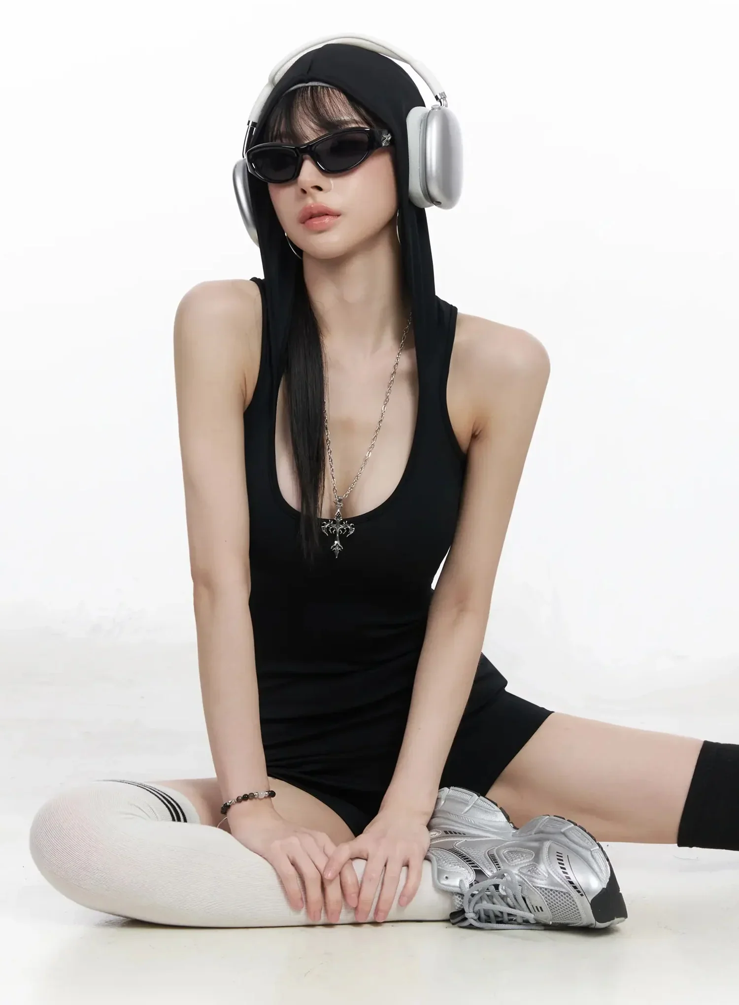 Sleek Hooded Jumpsuit IY511