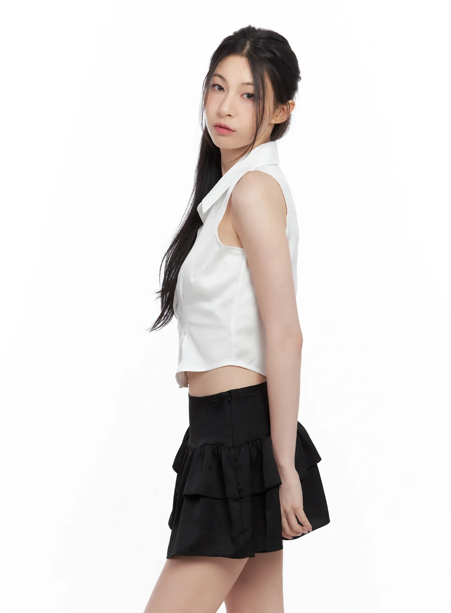 Sleeveless Collared Blouse CU530 - Image 5