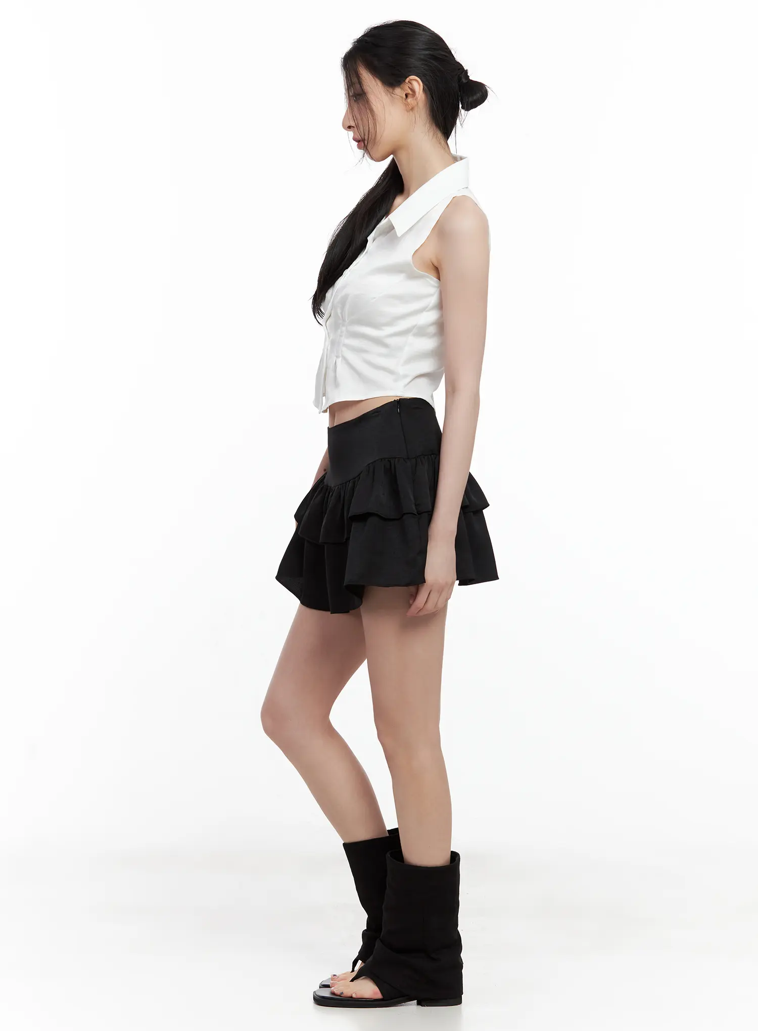 Sleeveless Collared Blouse CU530 - Image 6