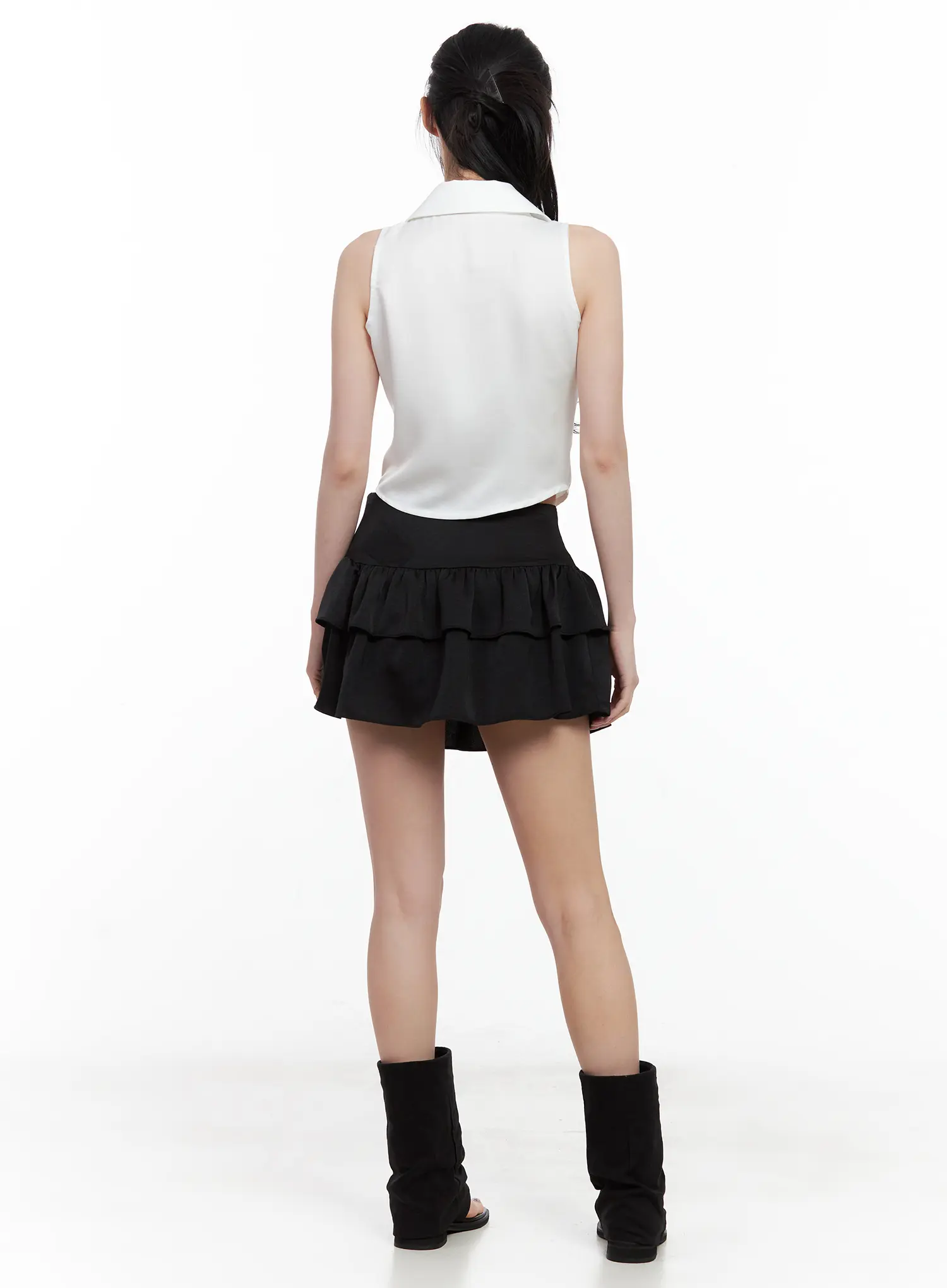 Sleeveless Collared Blouse CU530 - Image 8