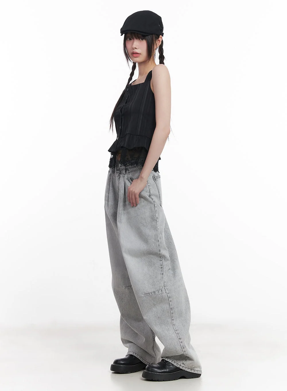 Sleeveless Lace Cropped Blouse CU506 - Image 4