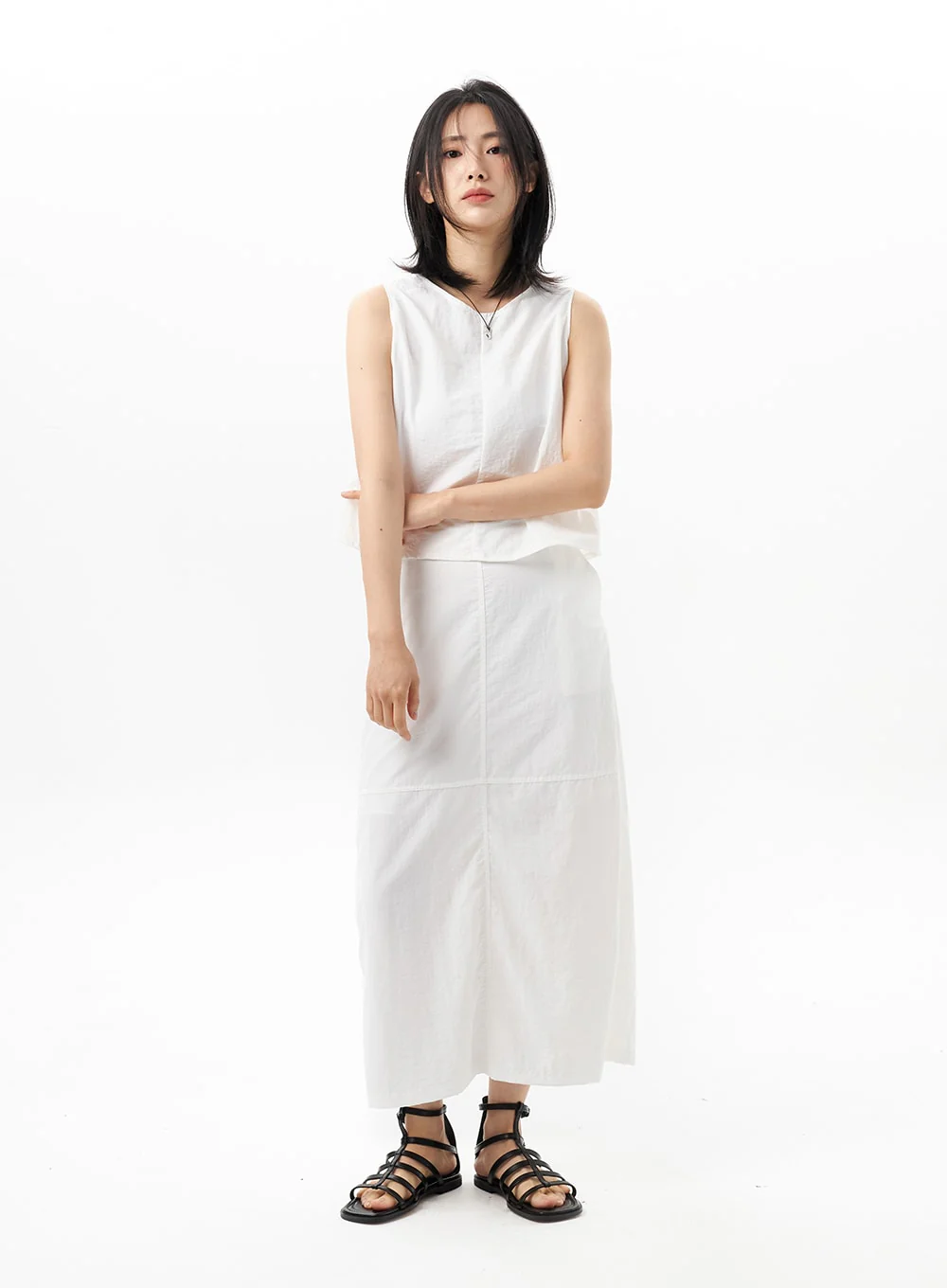 Sleeveless Nylon Blouse OU314 - Image 4