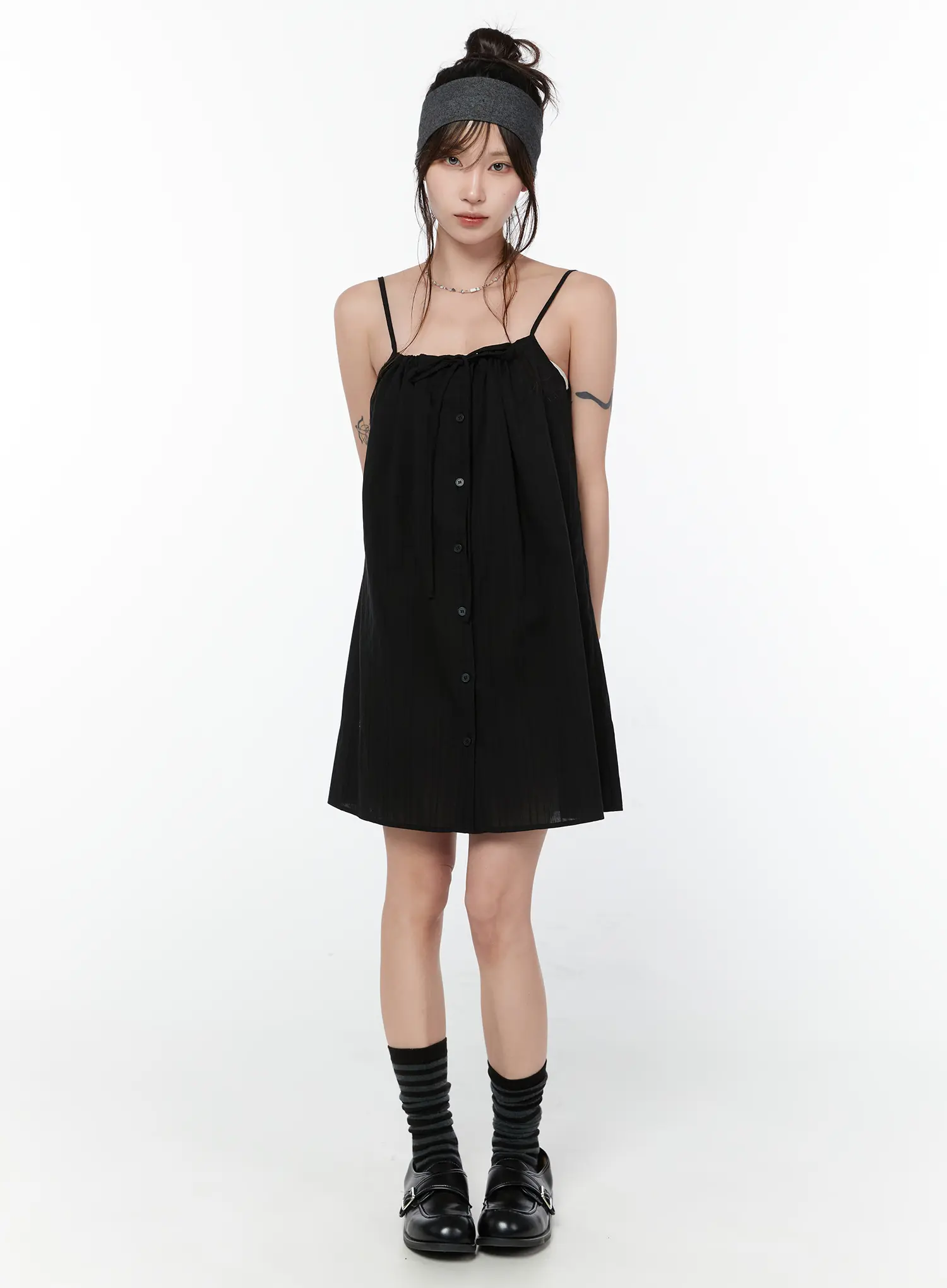 Sleeveless Tie Front Dress CY515 - Image 2