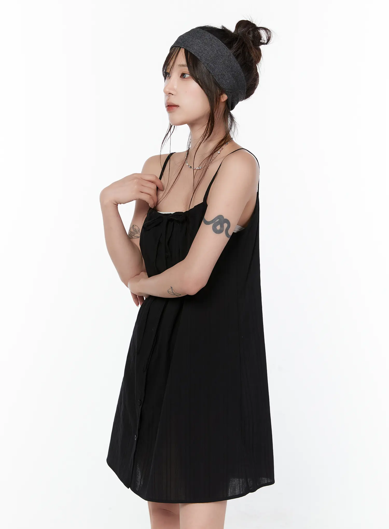 Sleeveless Tie Front Dress CY515 - Image 8
