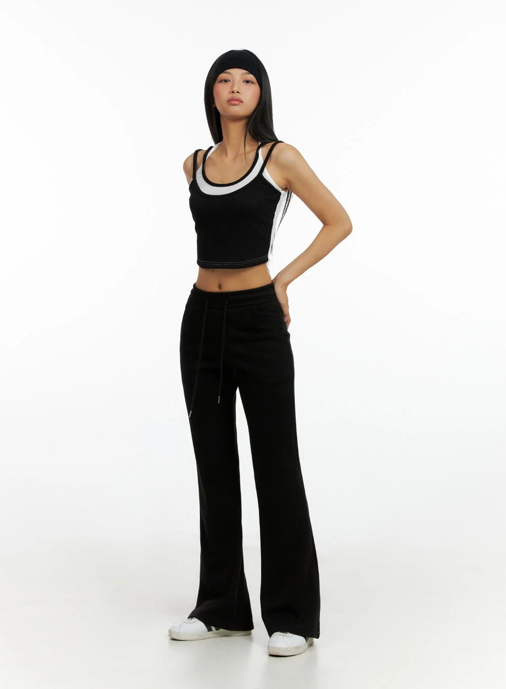 Slim Banded Bootcut Pants IL419 - Image 3