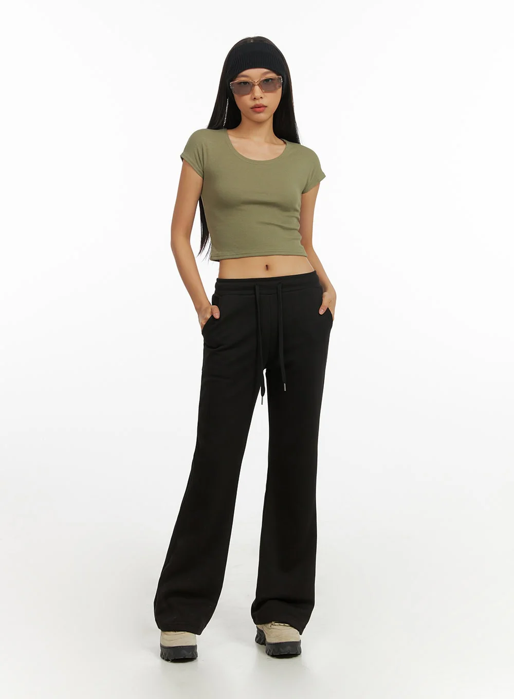 Slim Bootcut Sweatpants IY422 - Image 3
